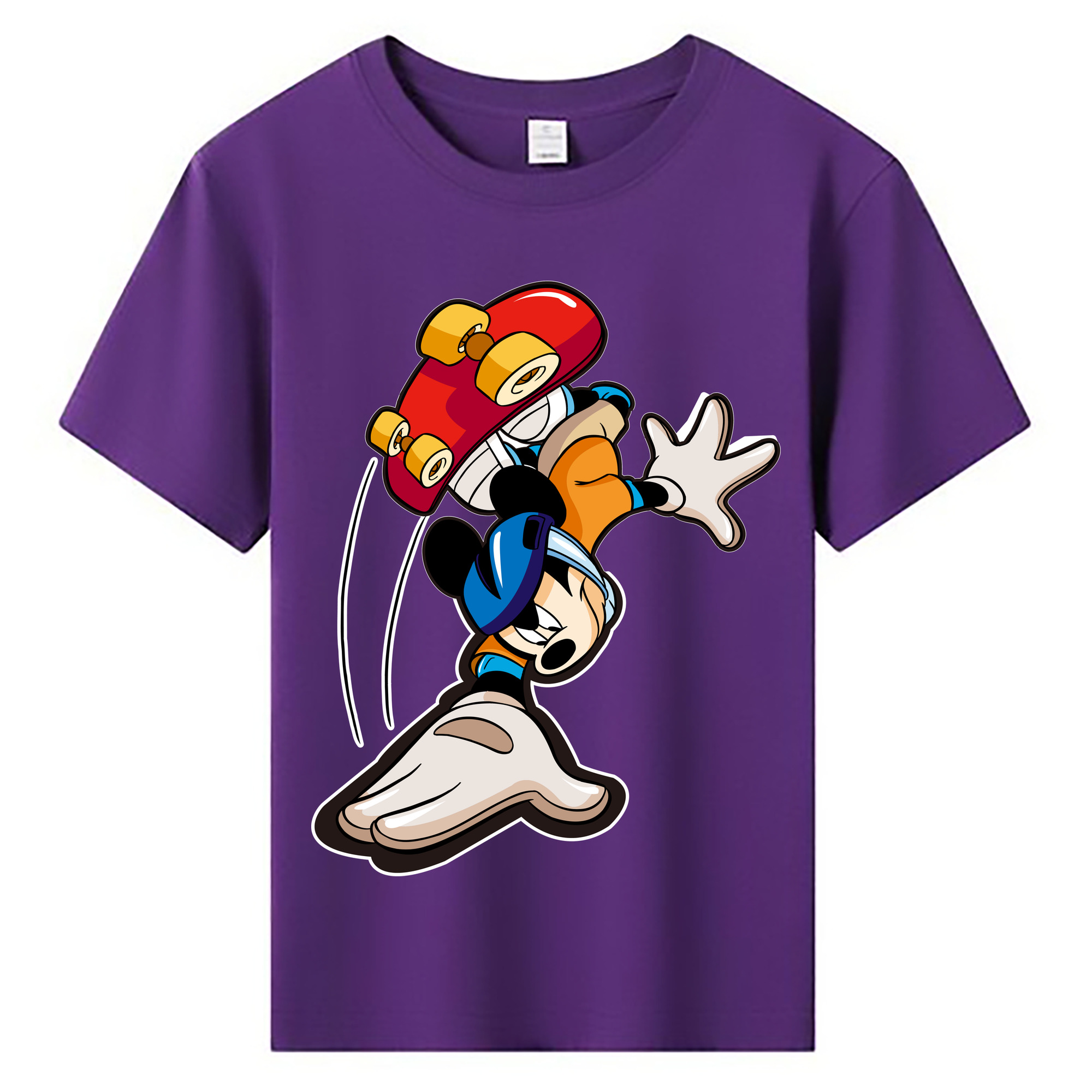 ミッキーマウス Mickey Mouse 綿100％キッズTシャツ（フロントプリント）