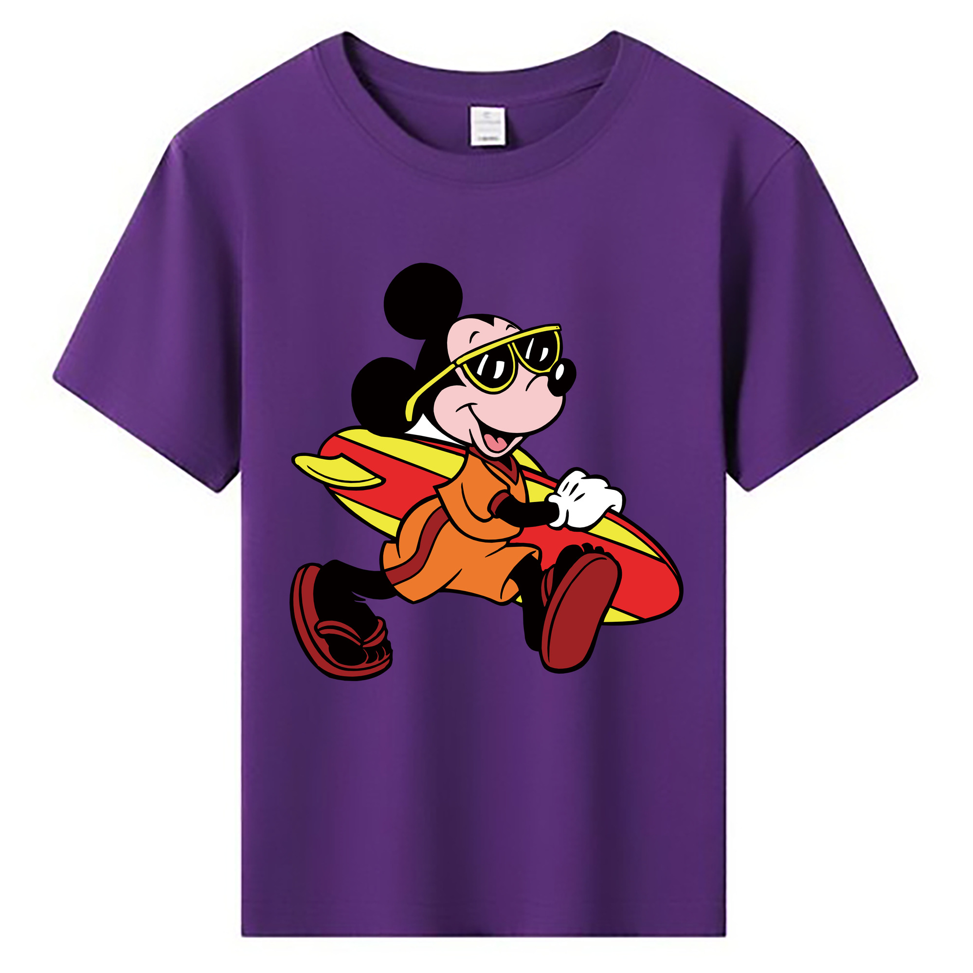 ミッキーマウス Mickey Mouse 綿100％キッズTシャツ（フロントプリント）