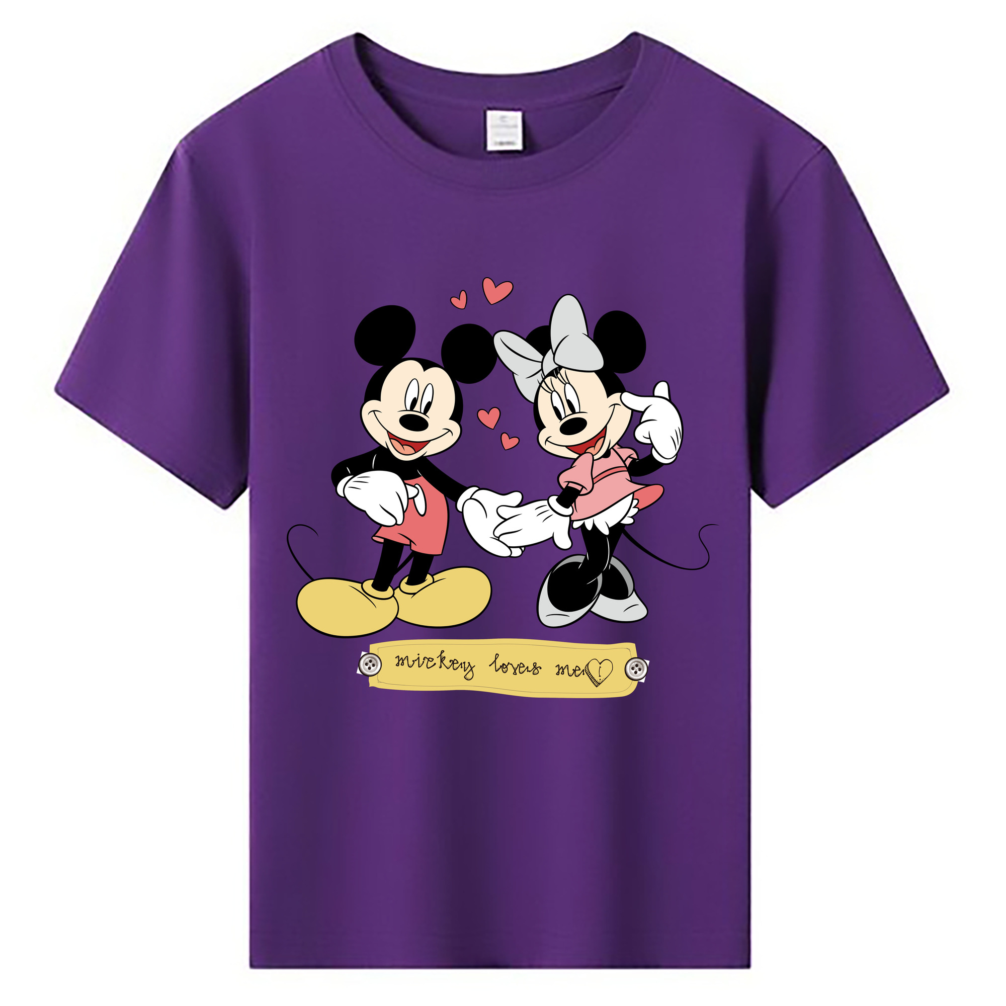 ミッキーマウス Mickey Mouse 綿100％キッズTシャツ（フロントプリント）