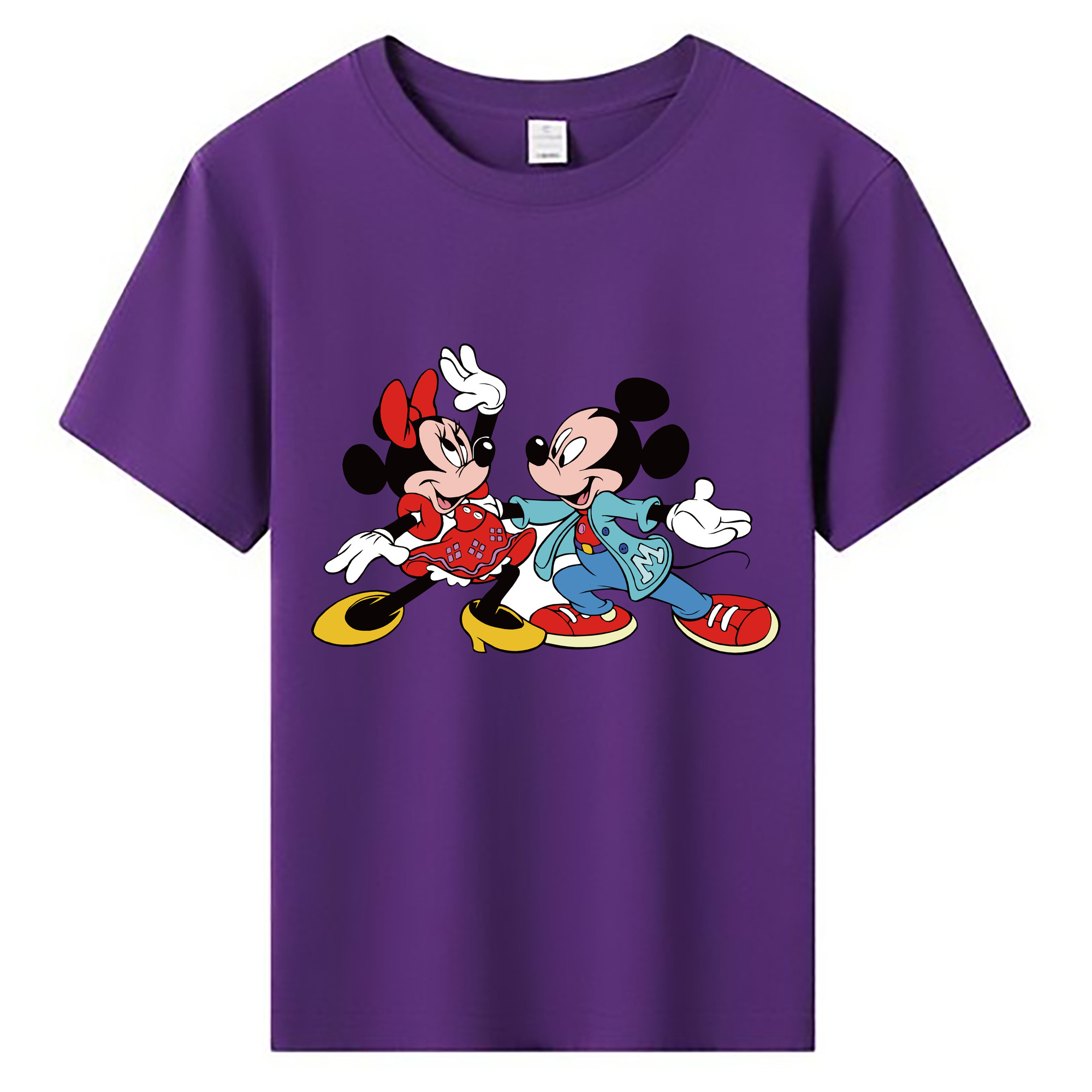 ミッキーマウス Mickey Mouse 綿100％キッズTシャツ（フロントプリント）