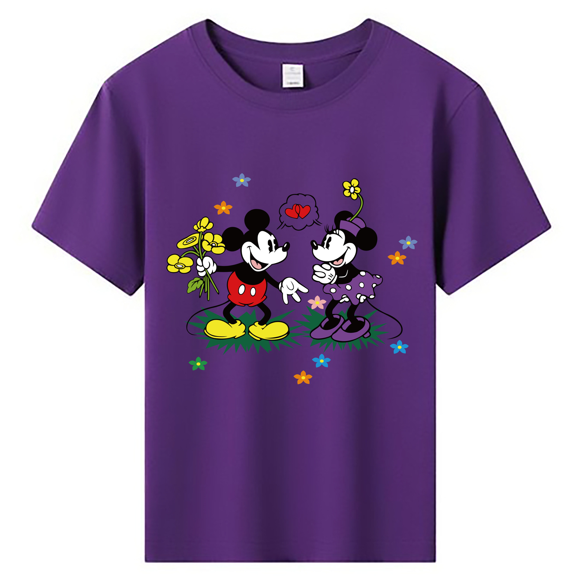 ミッキーマウス Mickey Mouse 綿100％キッズTシャツ（フロントプリント）