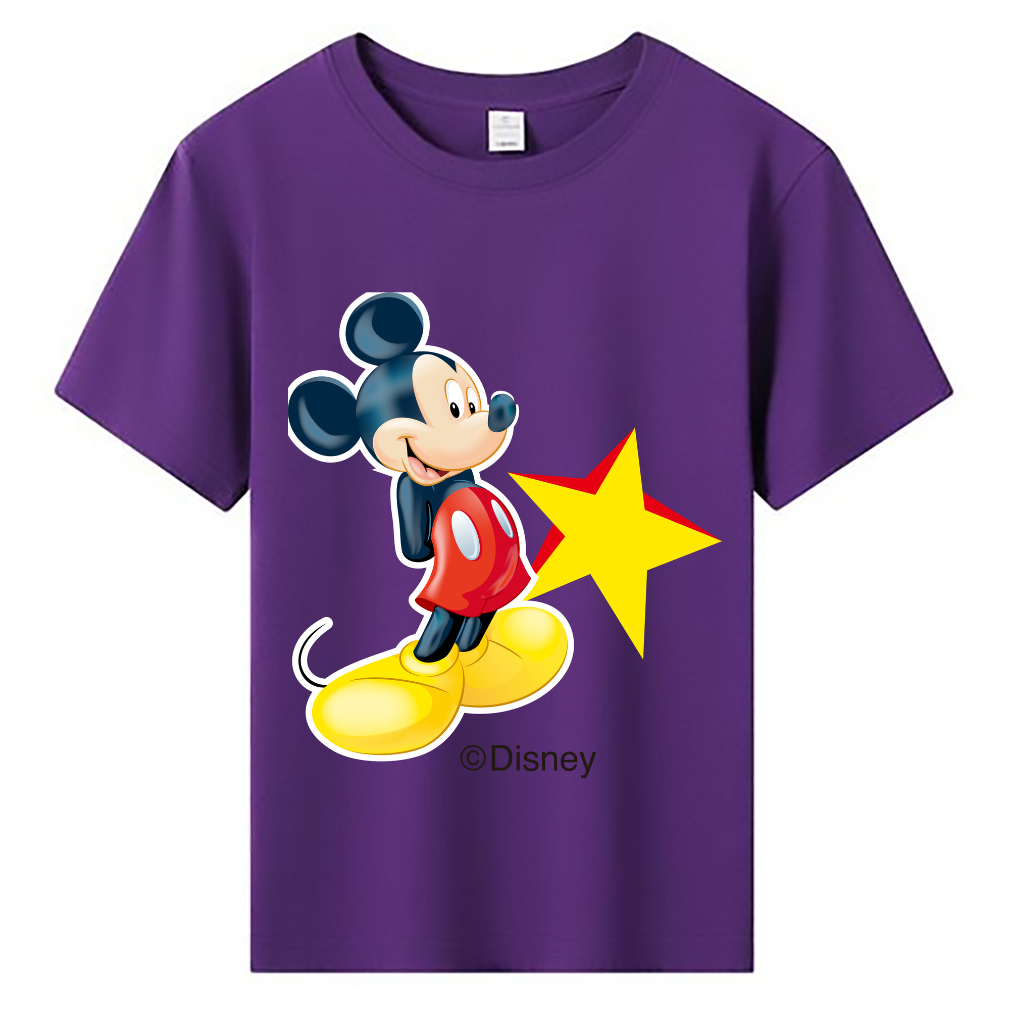 ミッキーマウス Mickey Mouse 綿100％キッズTシャツ（フロントプリント）