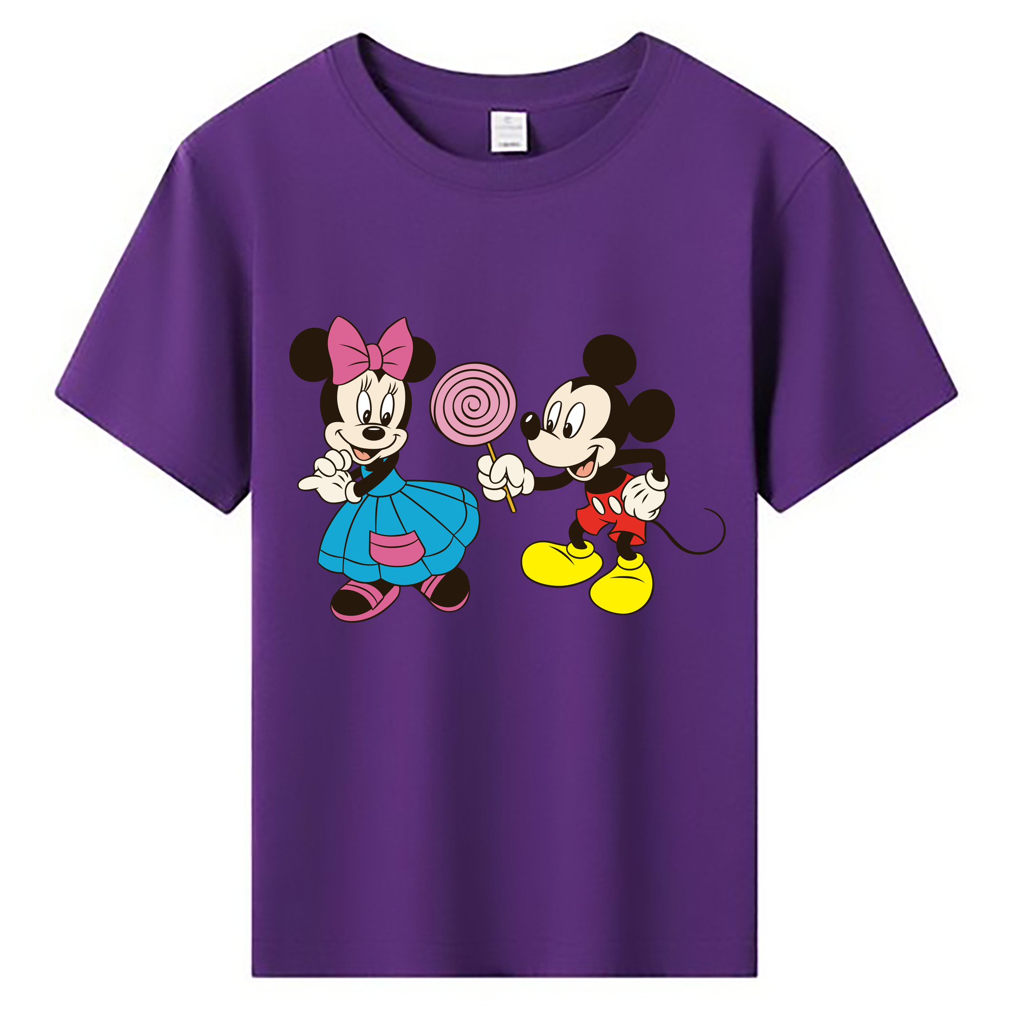 ミッキーマウス Mickey Mouse 綿100％キッズTシャツ（フロントプリント）
