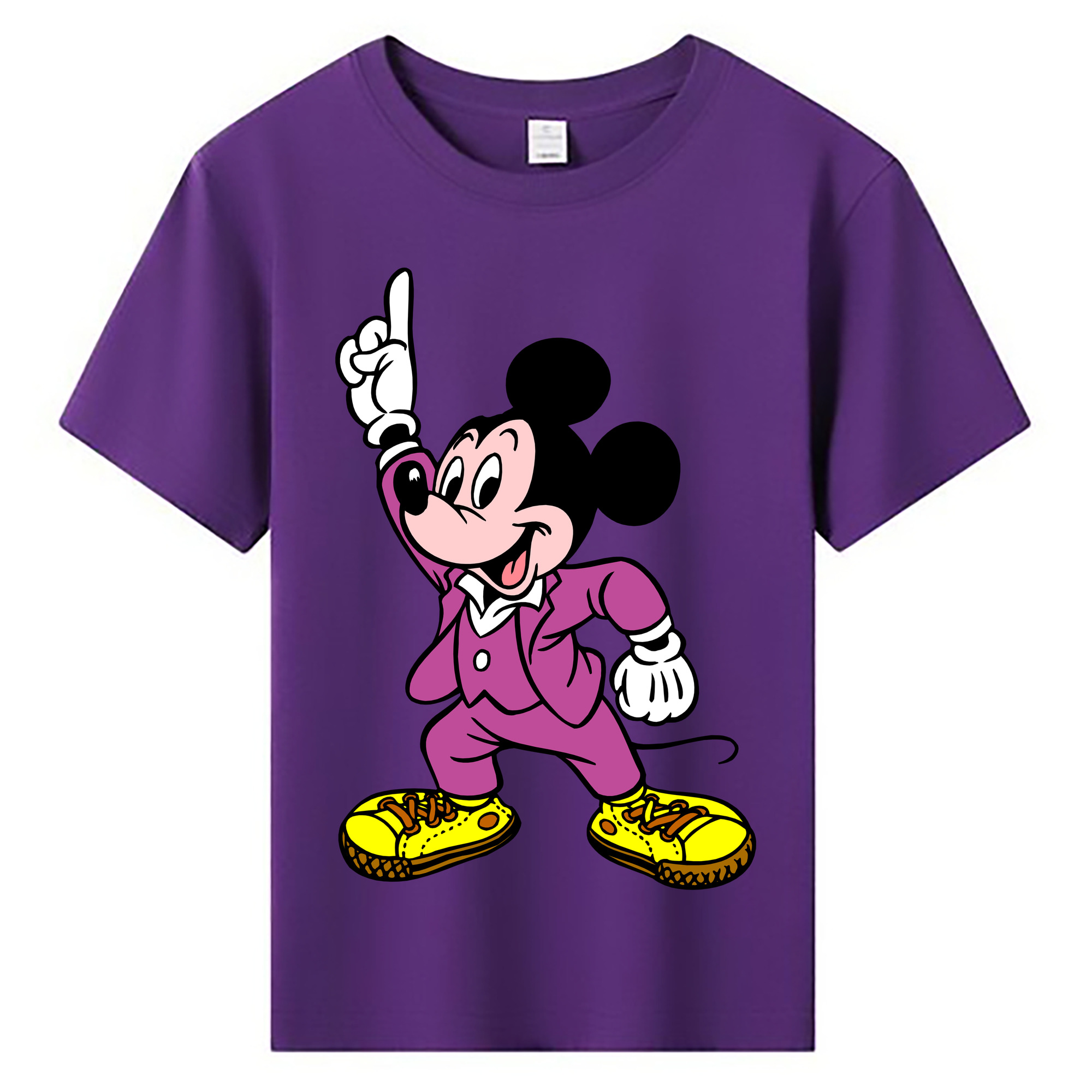ミッキーマウス Mickey Mouse 綿100％キッズTシャツ（フロントプリント）