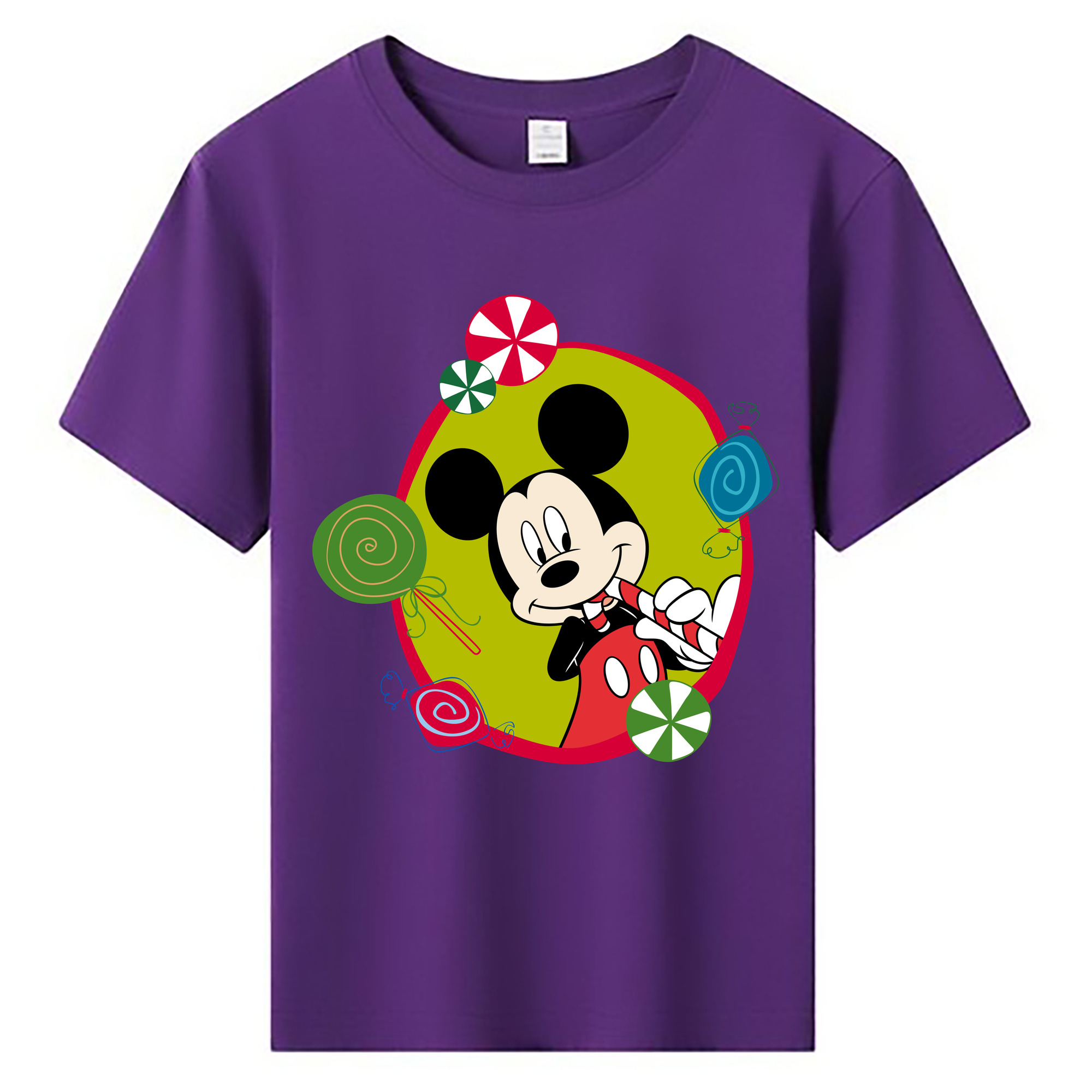ミッキーマウス Mickey Mouse 綿100％キッズTシャツ（フロントプリント）