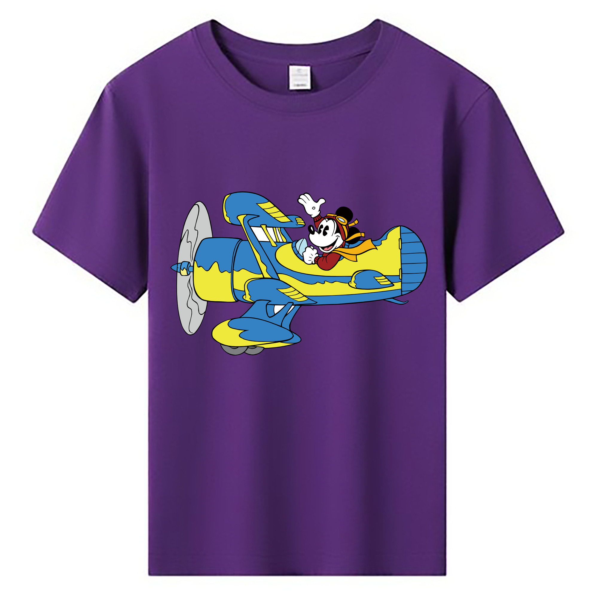 ミッキーマウス Mickey Mouse 綿100％キッズTシャツ（フロントプリント）