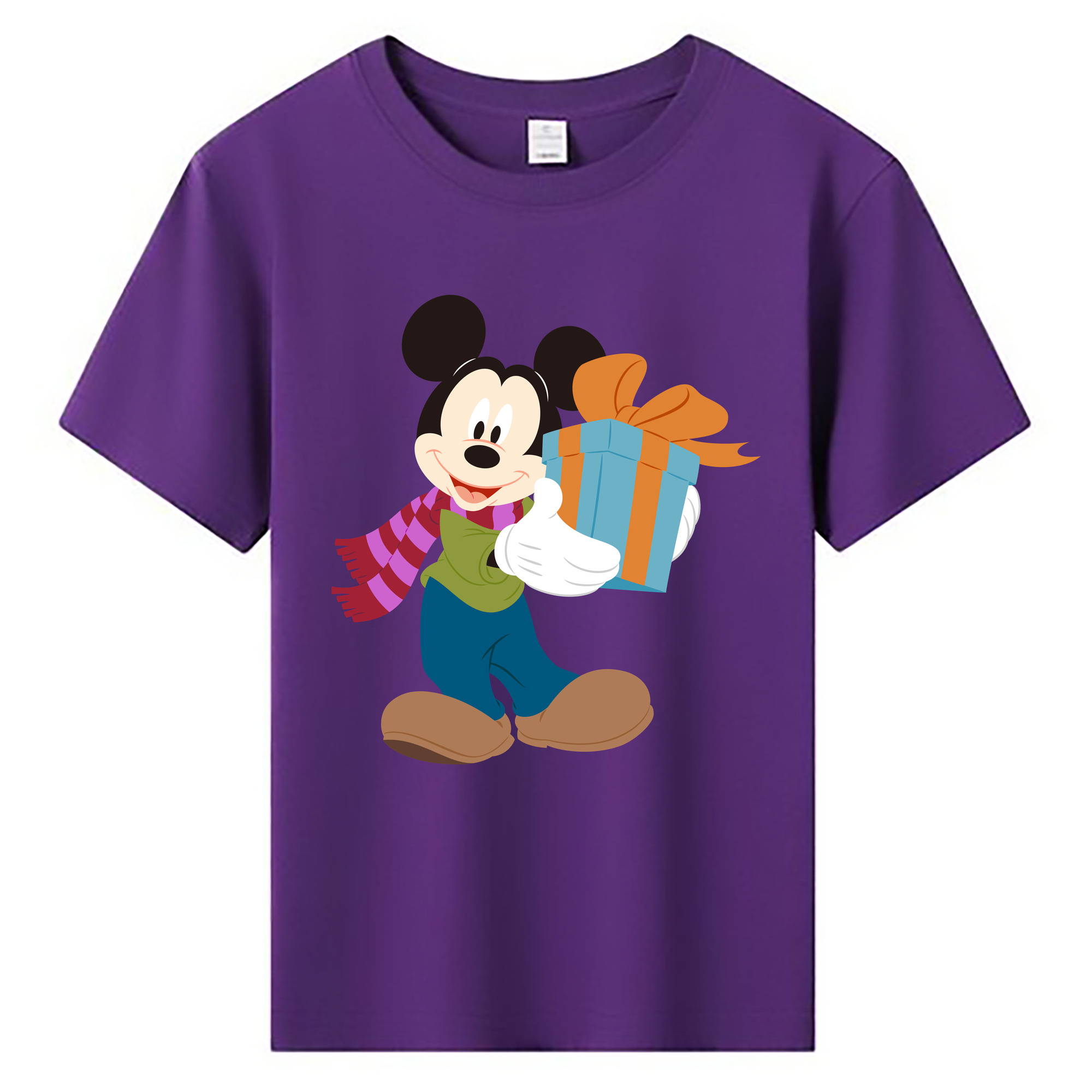 ミッキーマウス Mickey Mouse 綿100％キッズTシャツ（フロントプリント）