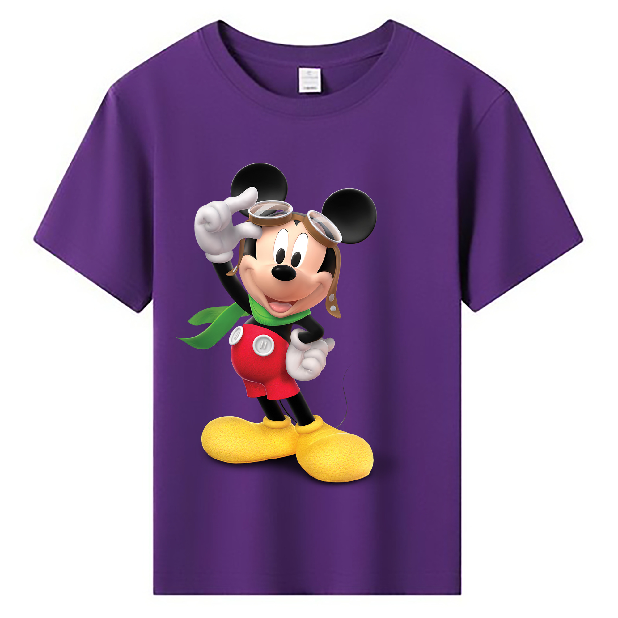 ミッキーマウス Mickey Mouse 綿100％キッズTシャツ（フロントプリント）