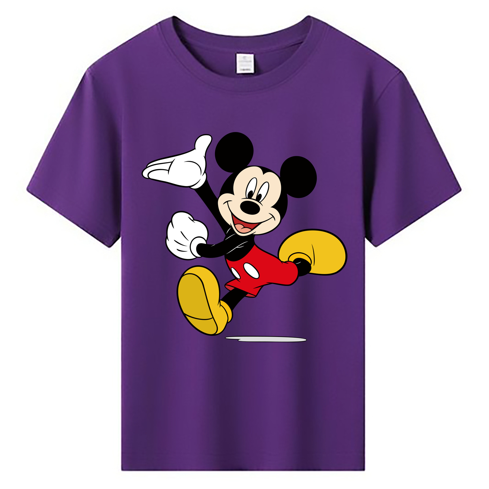 ミッキーマウス Mickey Mouse 綿100％キッズTシャツ（フロントプリント）