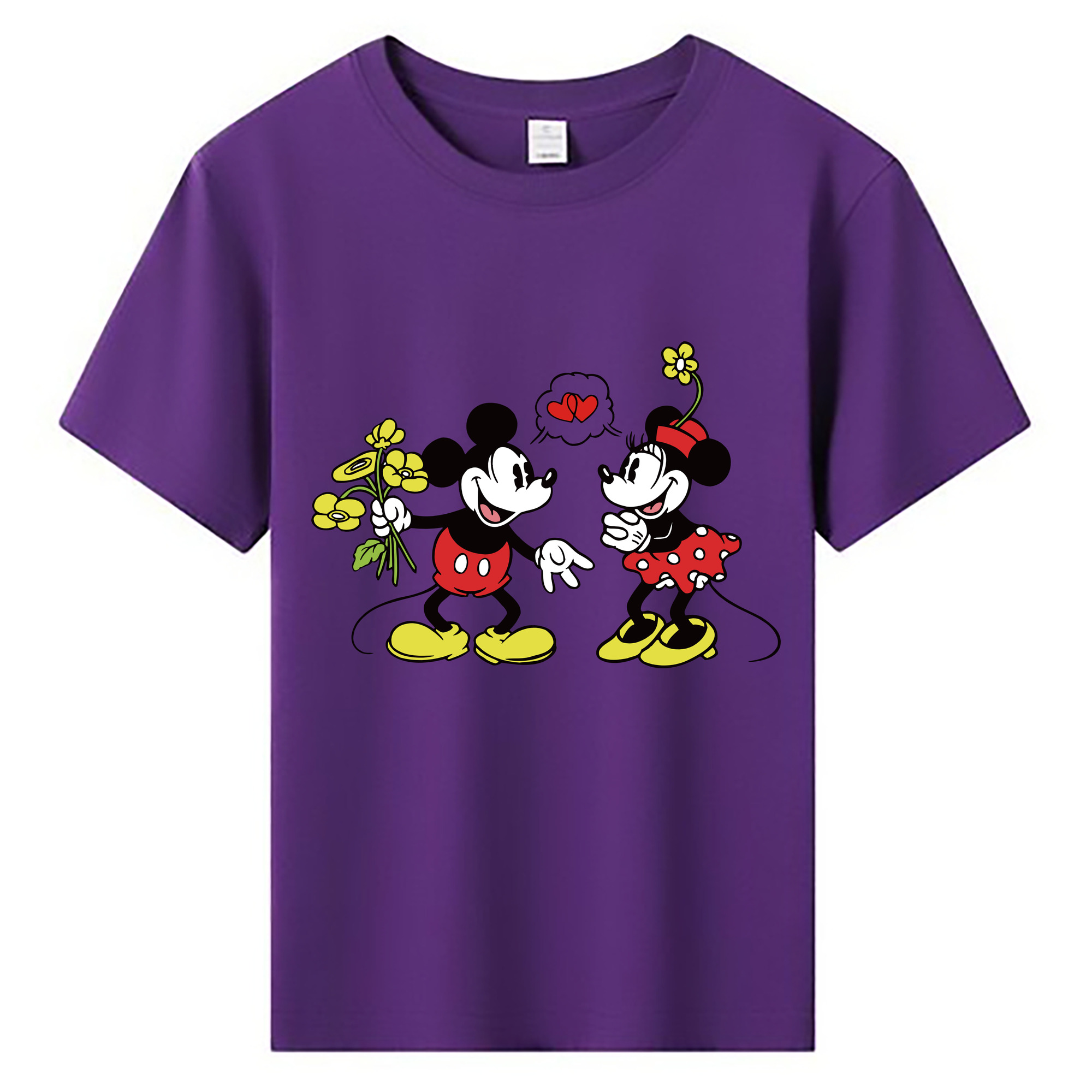 ミッキーマウス Mickey Mouse 綿100％キッズTシャツ（フロントプリント）