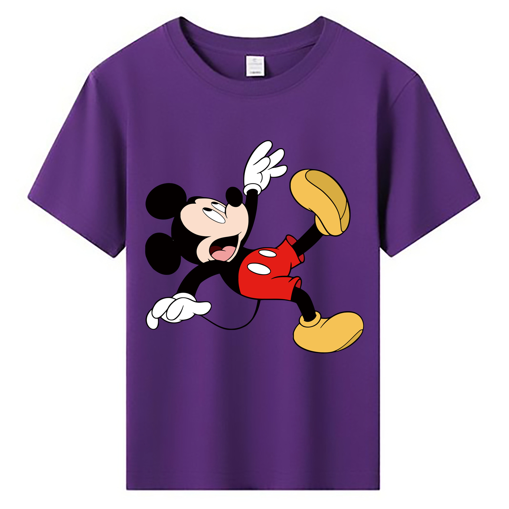 ミッキーマウス Mickey Mouse 綿100％キッズTシャツ（フロントプリント）