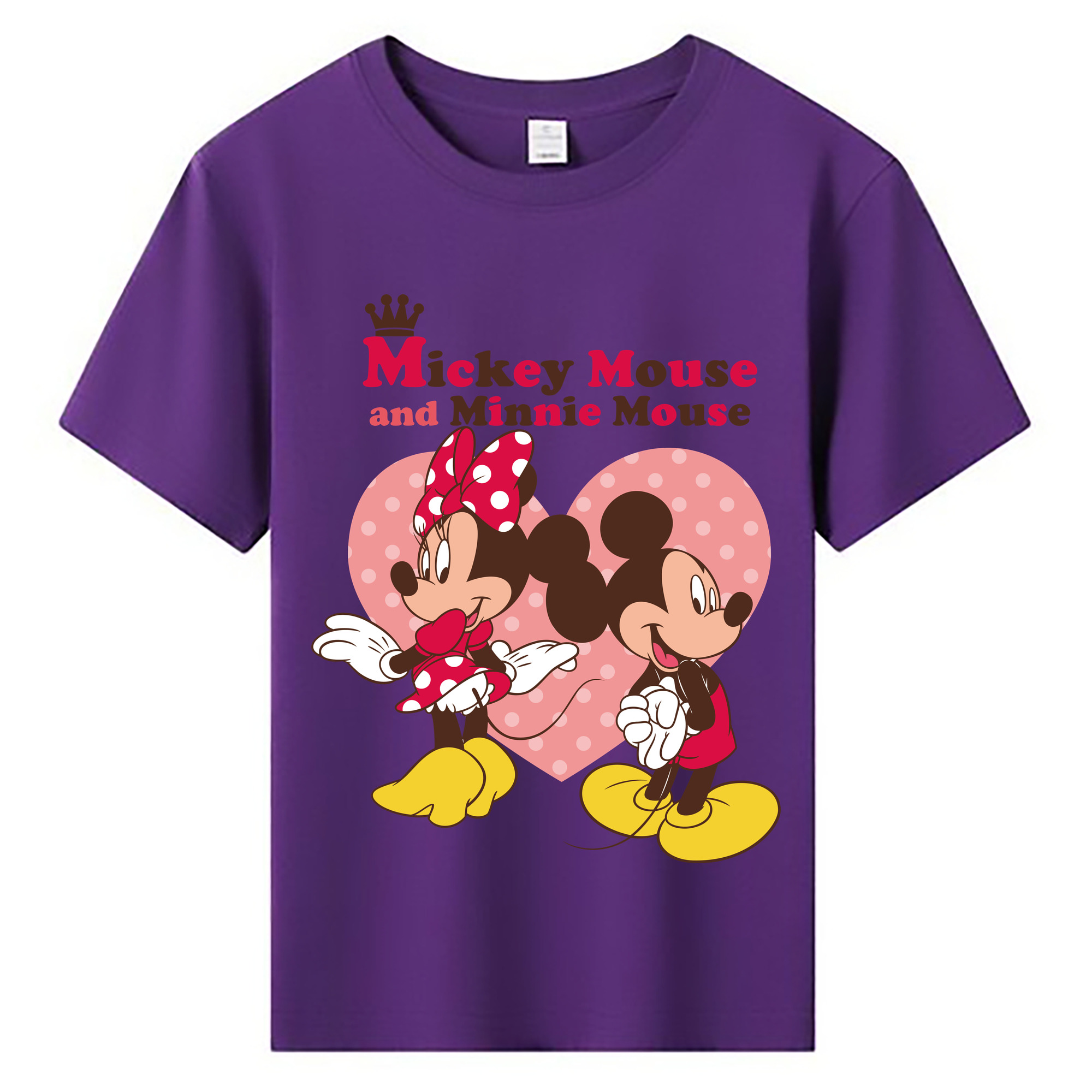 ミッキーマウス Mickey Mouse 綿100％キッズTシャツ（フロントプリント）