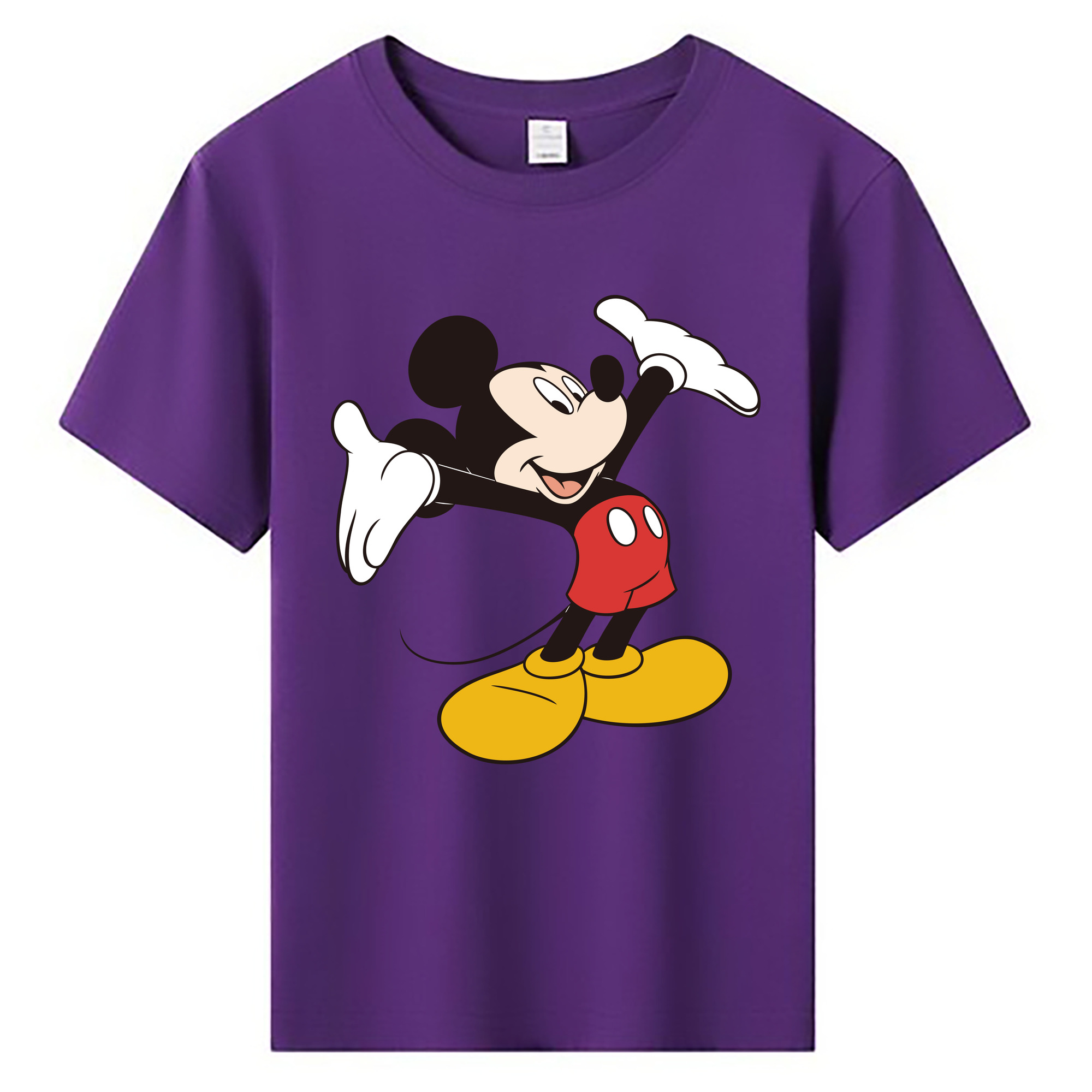 ミッキーマウス Mickey Mouse 綿100％キッズTシャツ（フロントプリント）