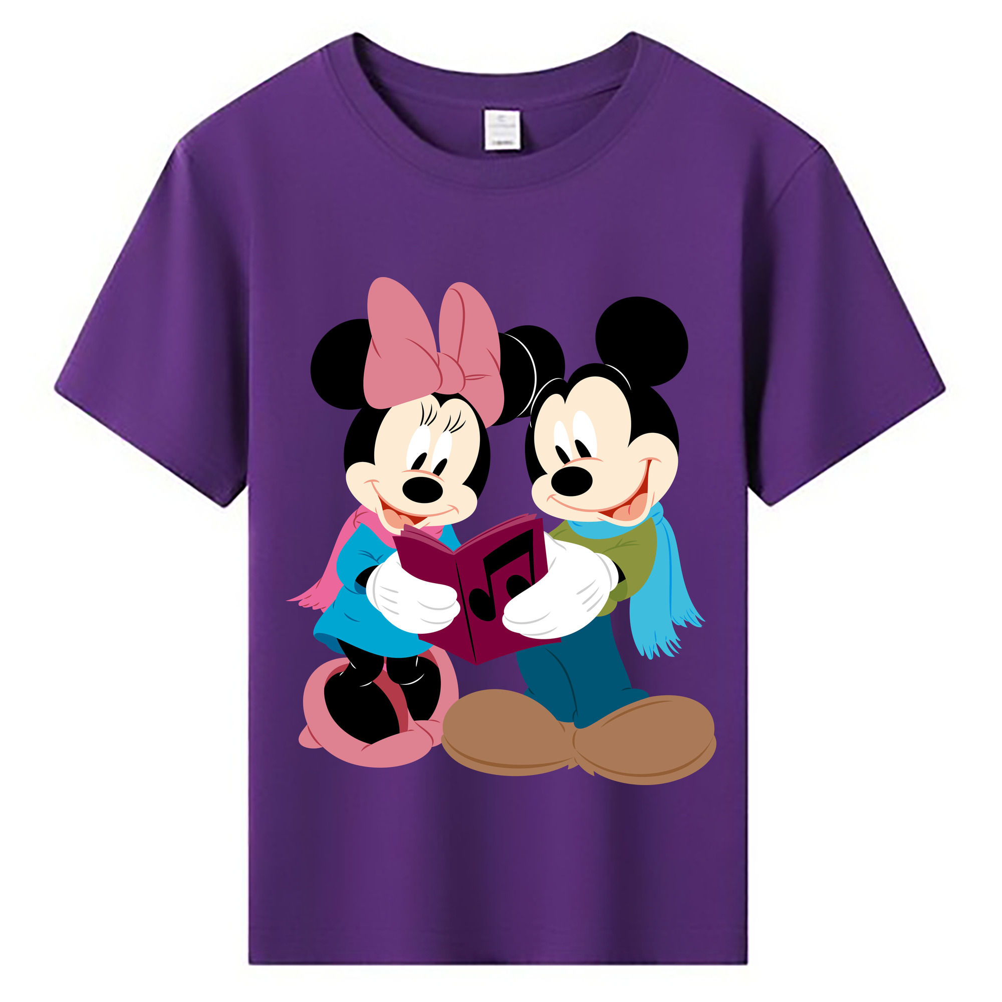 ミッキーマウス Mickey Mouse 綿100％キッズTシャツ（フロントプリント）
