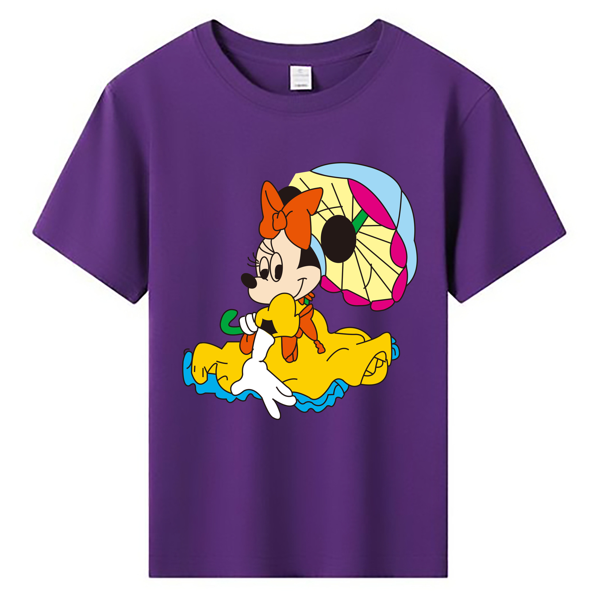 ミッキーマウス Mickey Mouse 綿100％キッズTシャツ（フロントプリント）