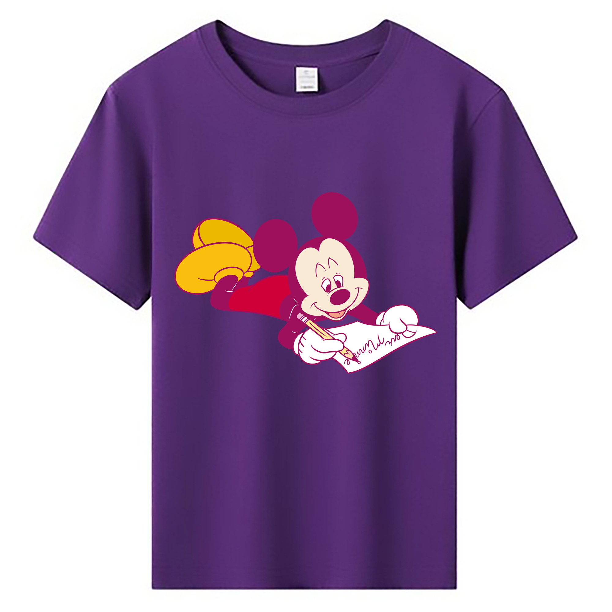 ミッキーマウス Mickey Mouse 綿100％キッズTシャツ（フロントプリント）
