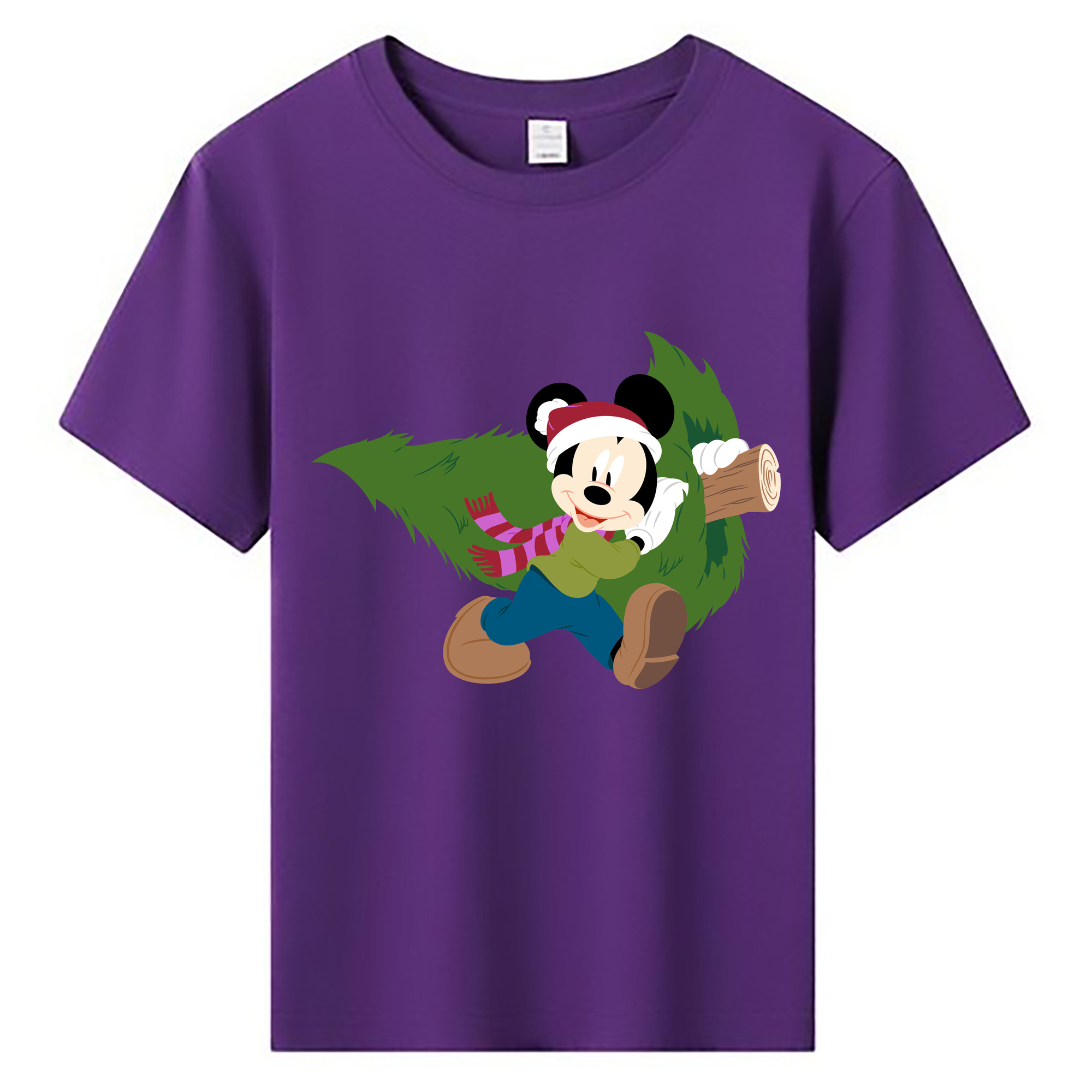 ミッキーマウス Mickey Mouse 綿100％キッズTシャツ（フロントプリント）