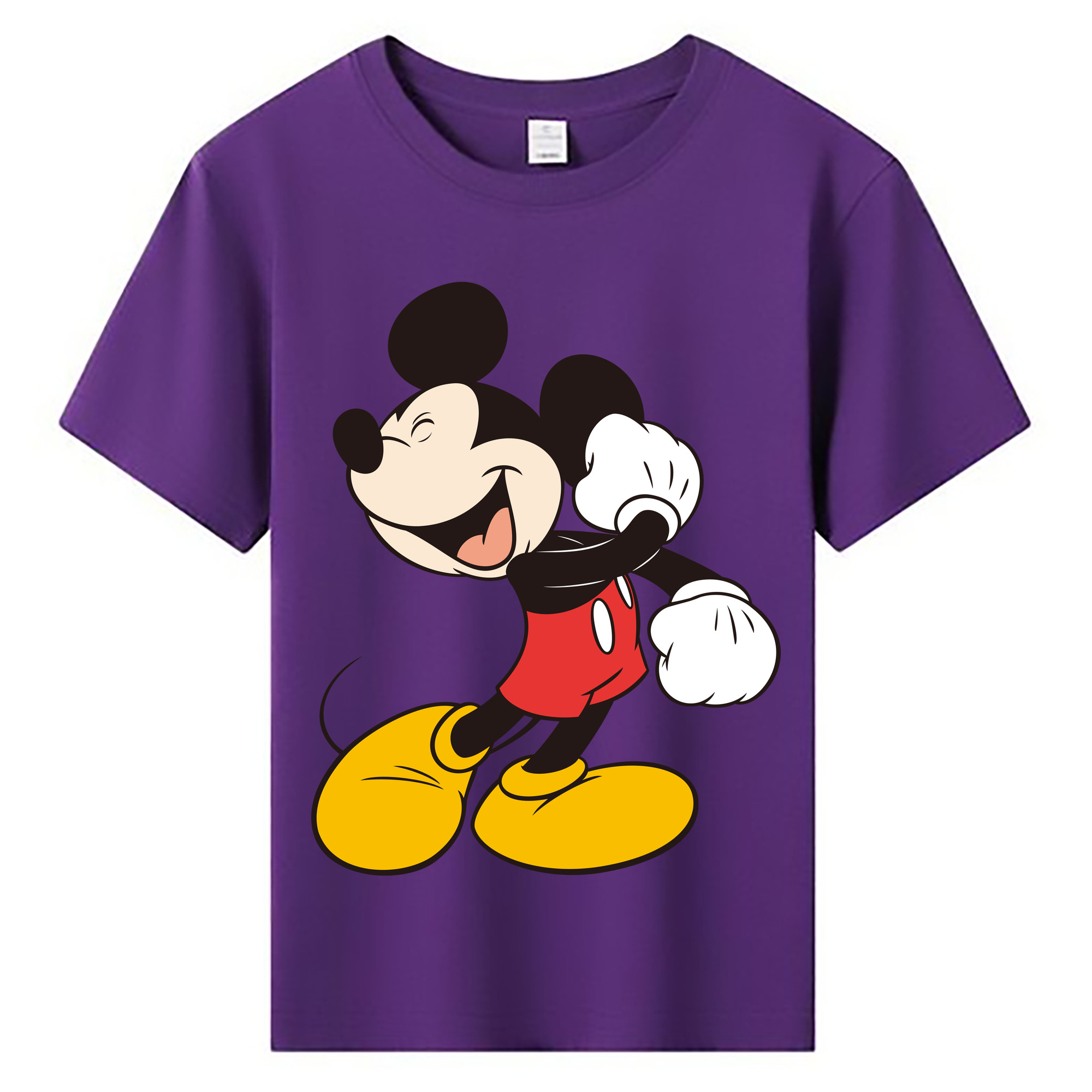 ミッキーマウス Mickey Mouse 綿100％キッズTシャツ（フロントプリント）