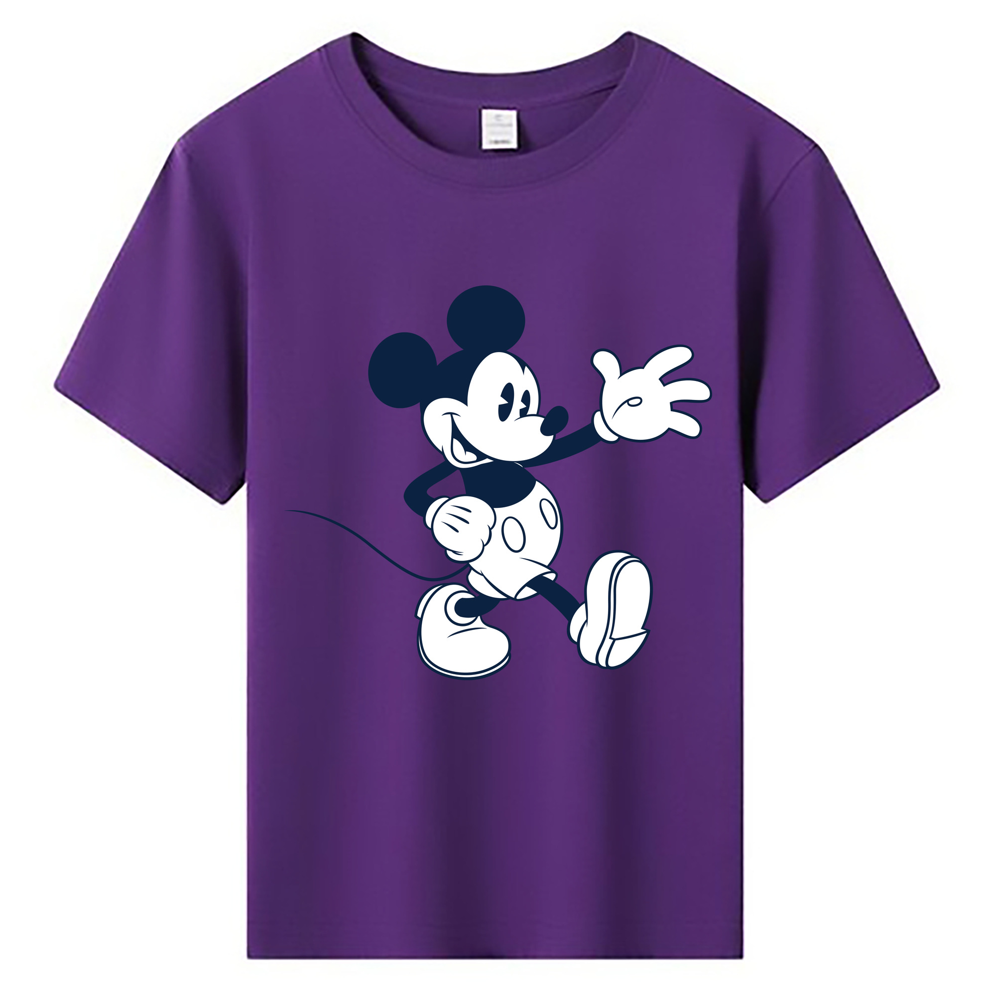 ミッキーマウス Mickey Mouse 綿100％キッズTシャツ（フロントプリント）