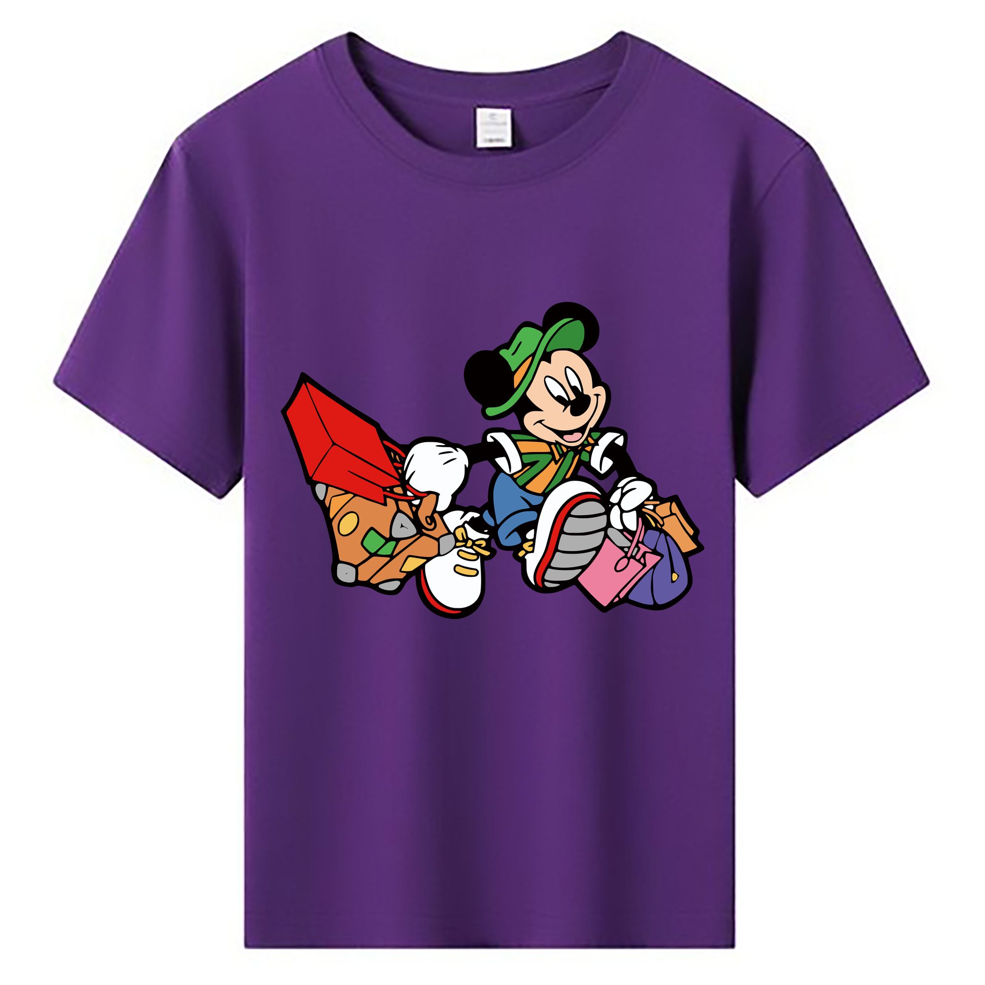 ミッキーマウス Mickey Mouse 綿100％キッズTシャツ（フロントプリント）