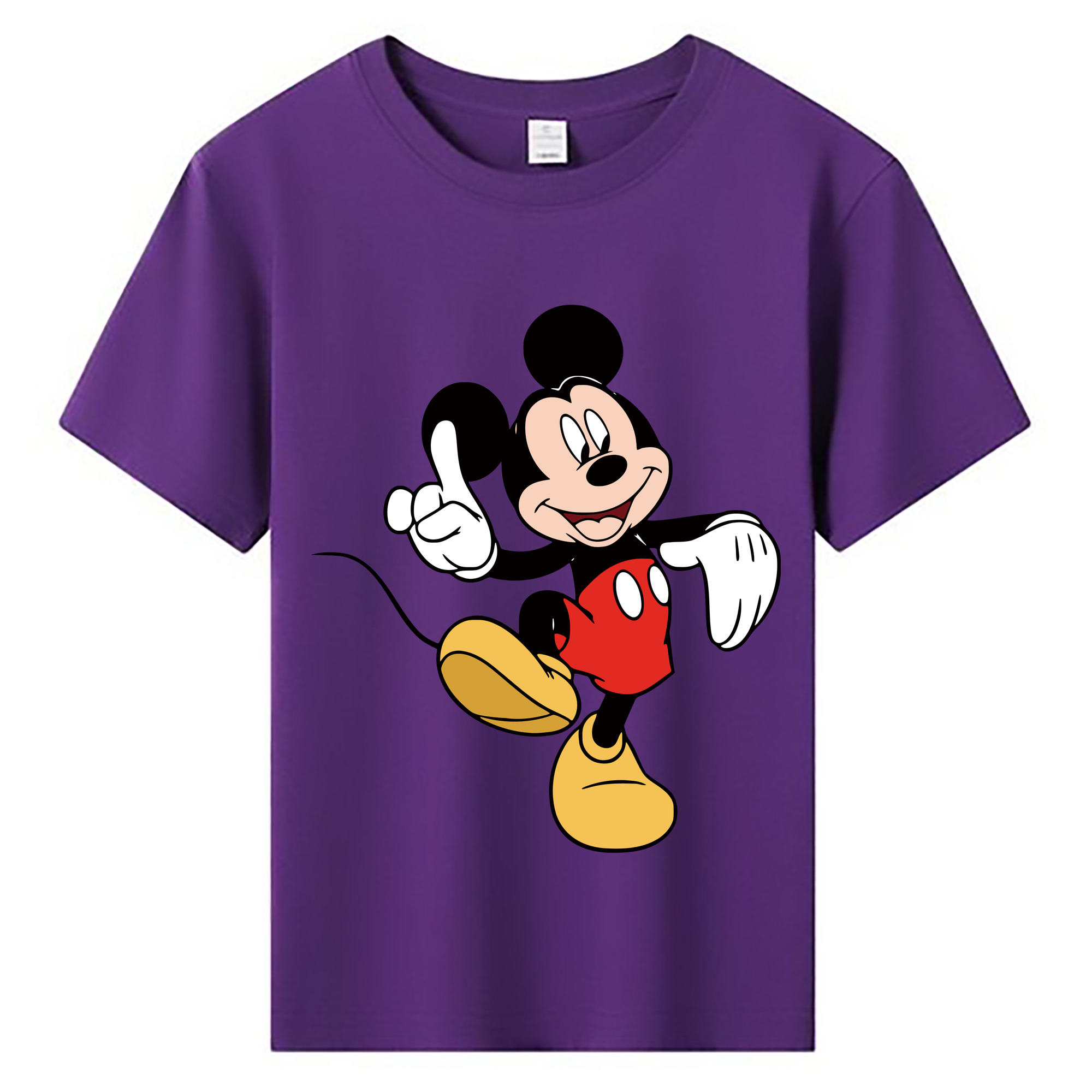 ミッキーマウス Mickey Mouse 綿100％キッズTシャツ（フロントプリント）
