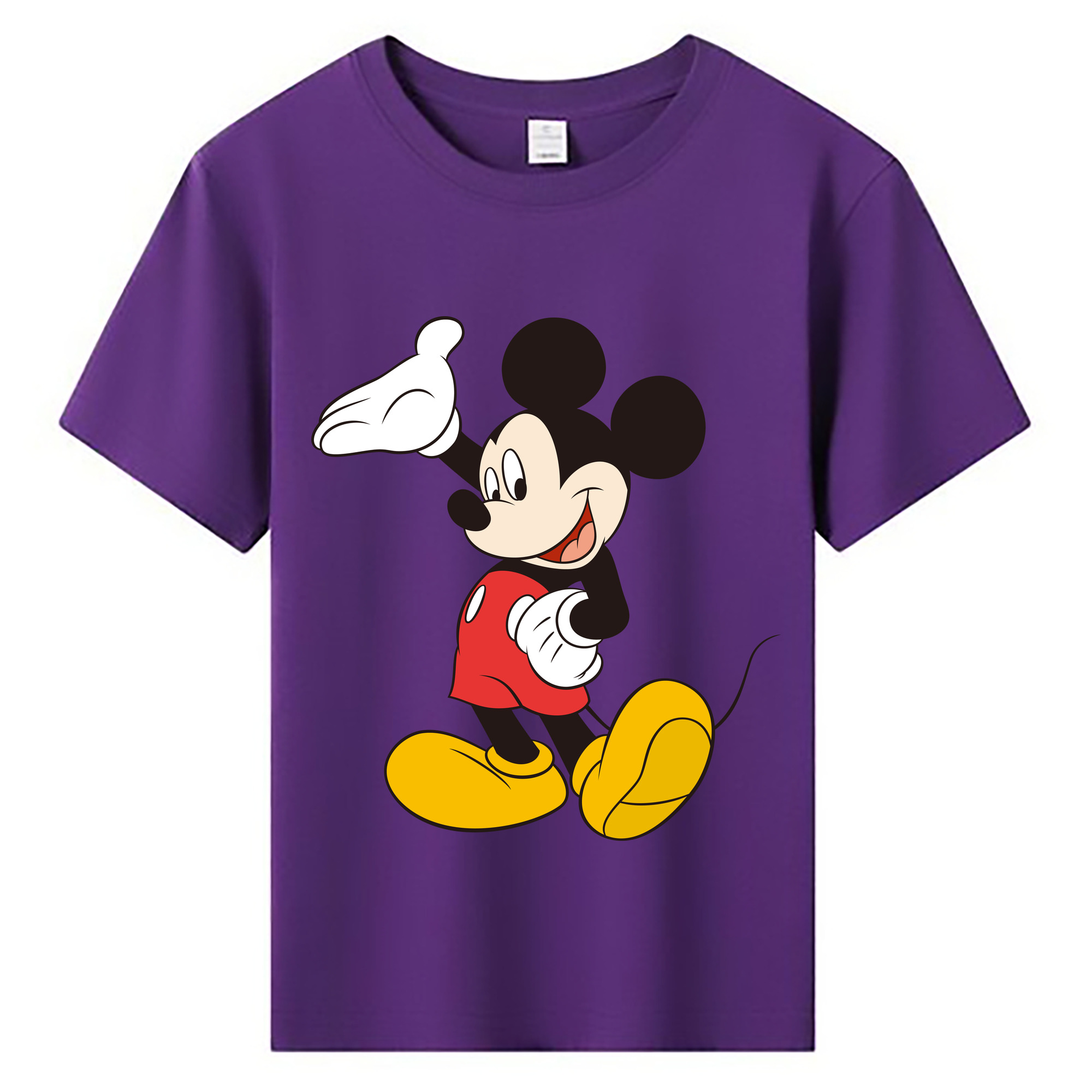 ミッキーマウス Mickey Mouse 綿100％キッズTシャツ（フロントプリント）