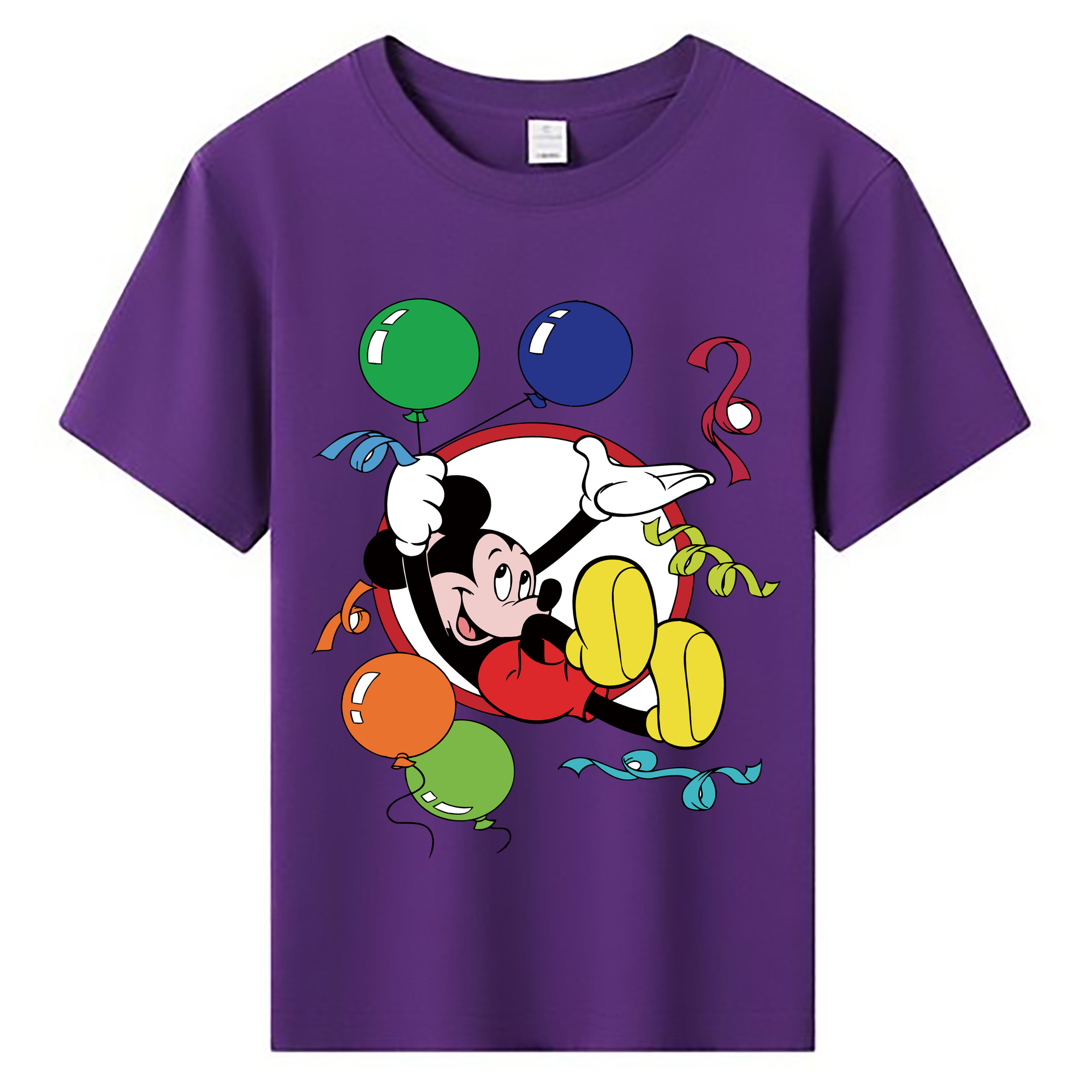ミッキーマウス Mickey Mouse 綿100％キッズTシャツ（フロントプリント）