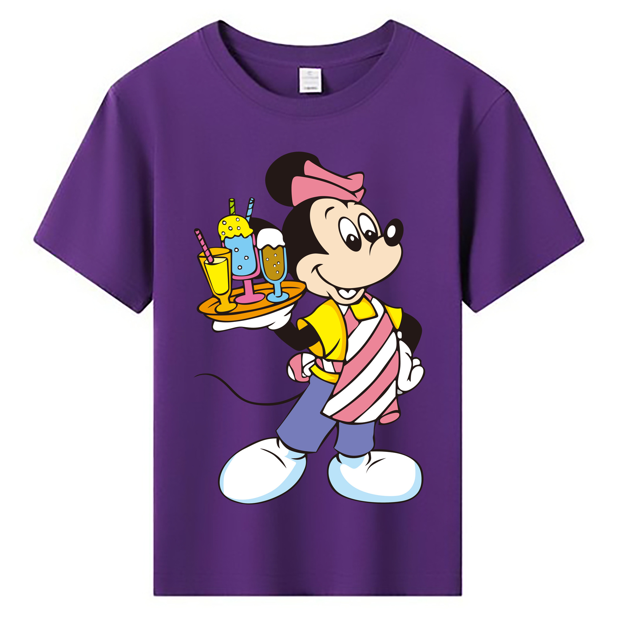 ミッキーマウス Mickey Mouse 綿100％キッズTシャツ（フロントプリント）