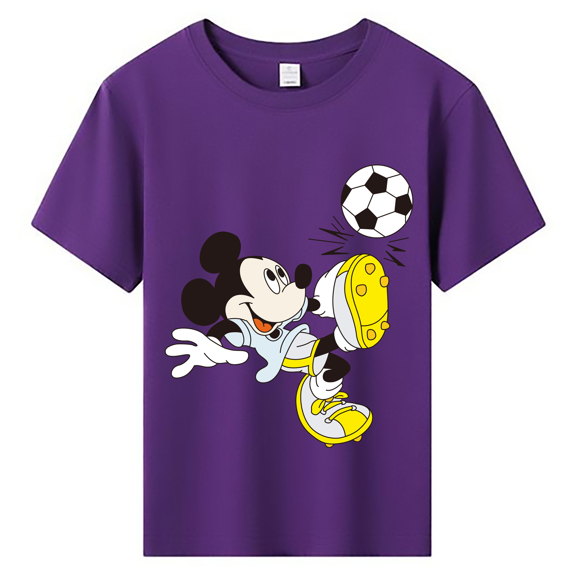 ミッキーマウス Mickey Mouse 綿100％キッズTシャツ（フロントプリント）