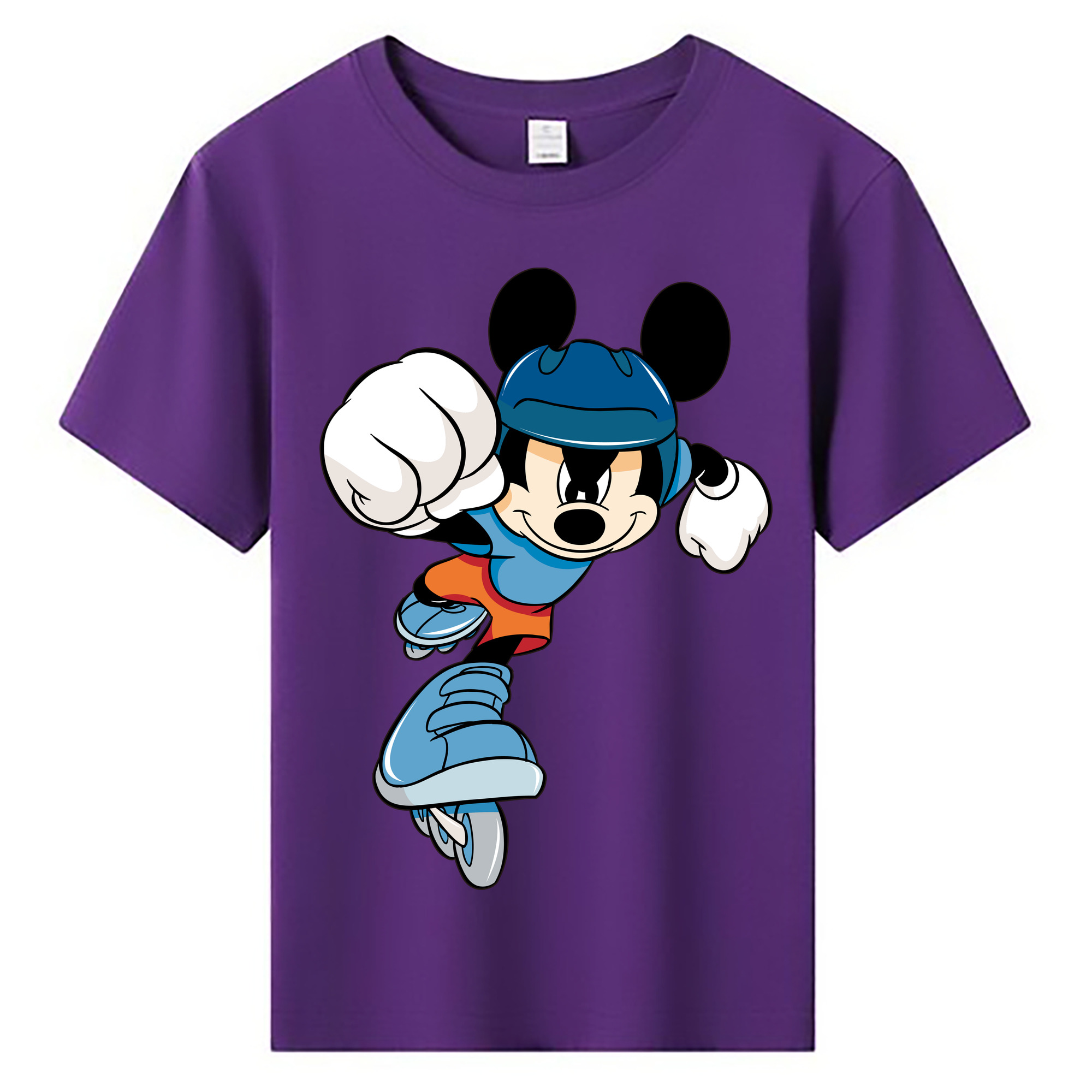 ミッキーマウス Mickey Mouse 綿100％キッズTシャツ（フロントプリント）