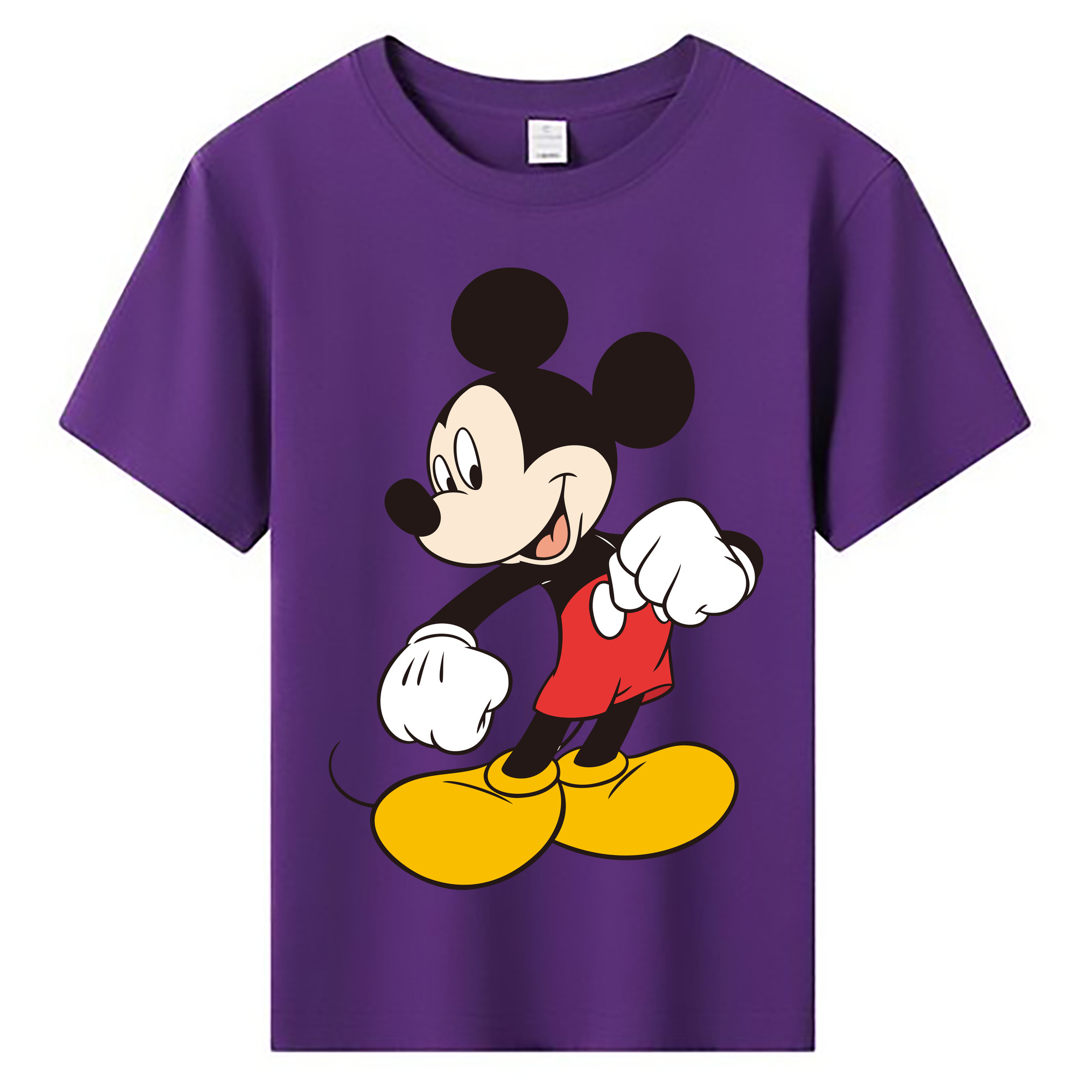 ミッキーマウス Mickey Mouse 綿100％キッズTシャツ（フロントプリント）