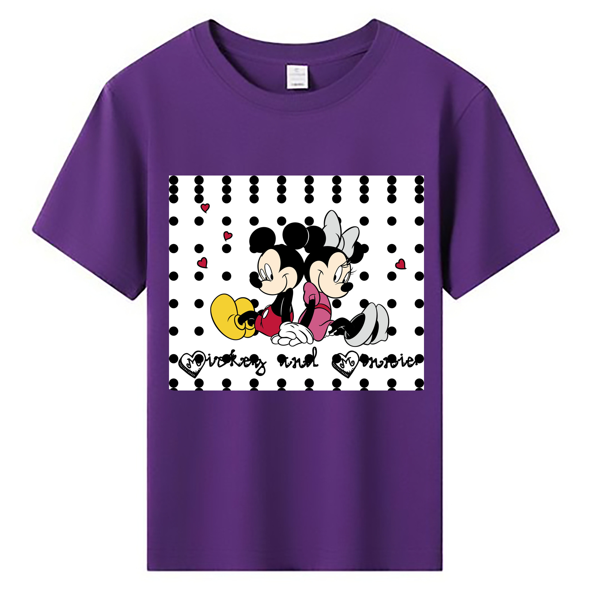 ミッキーマウス Mickey Mouse 綿100％キッズTシャツ（フロントプリント）