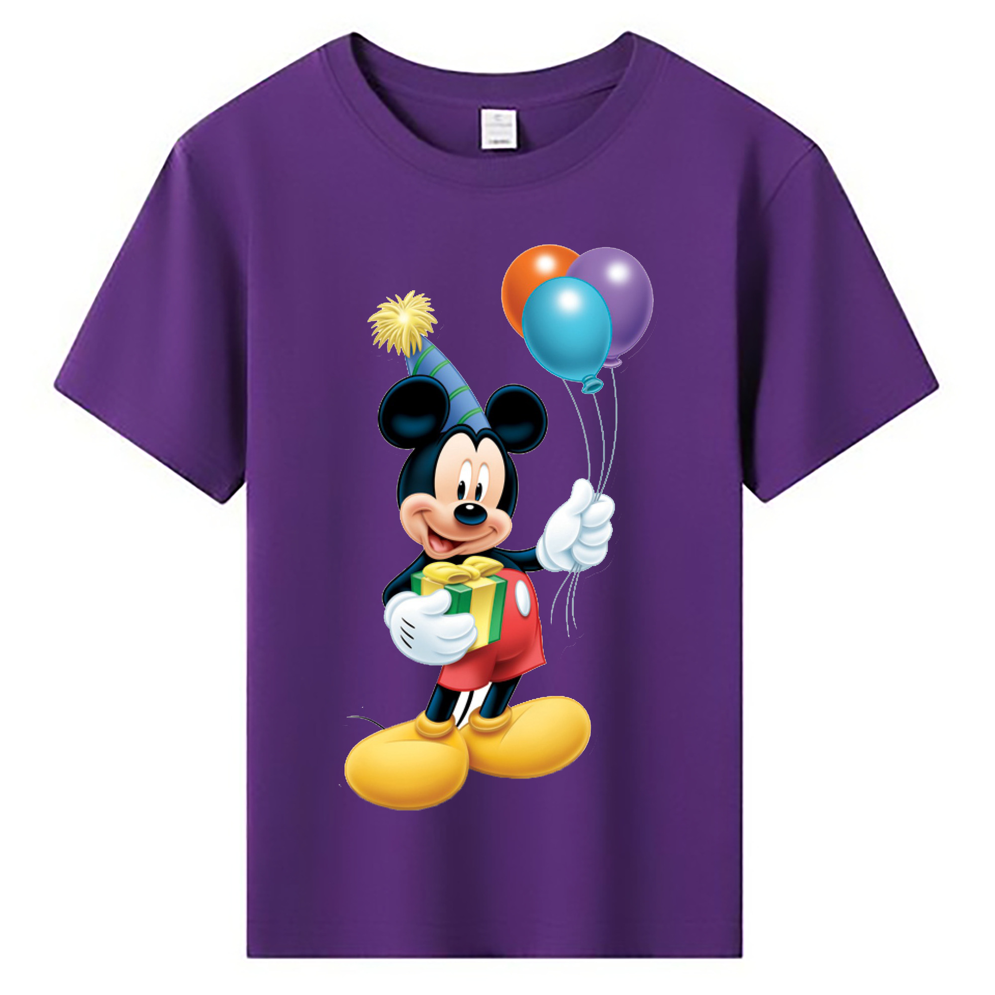ミッキーマウス Mickey Mouse 綿100％キッズTシャツ（フロントプリント）