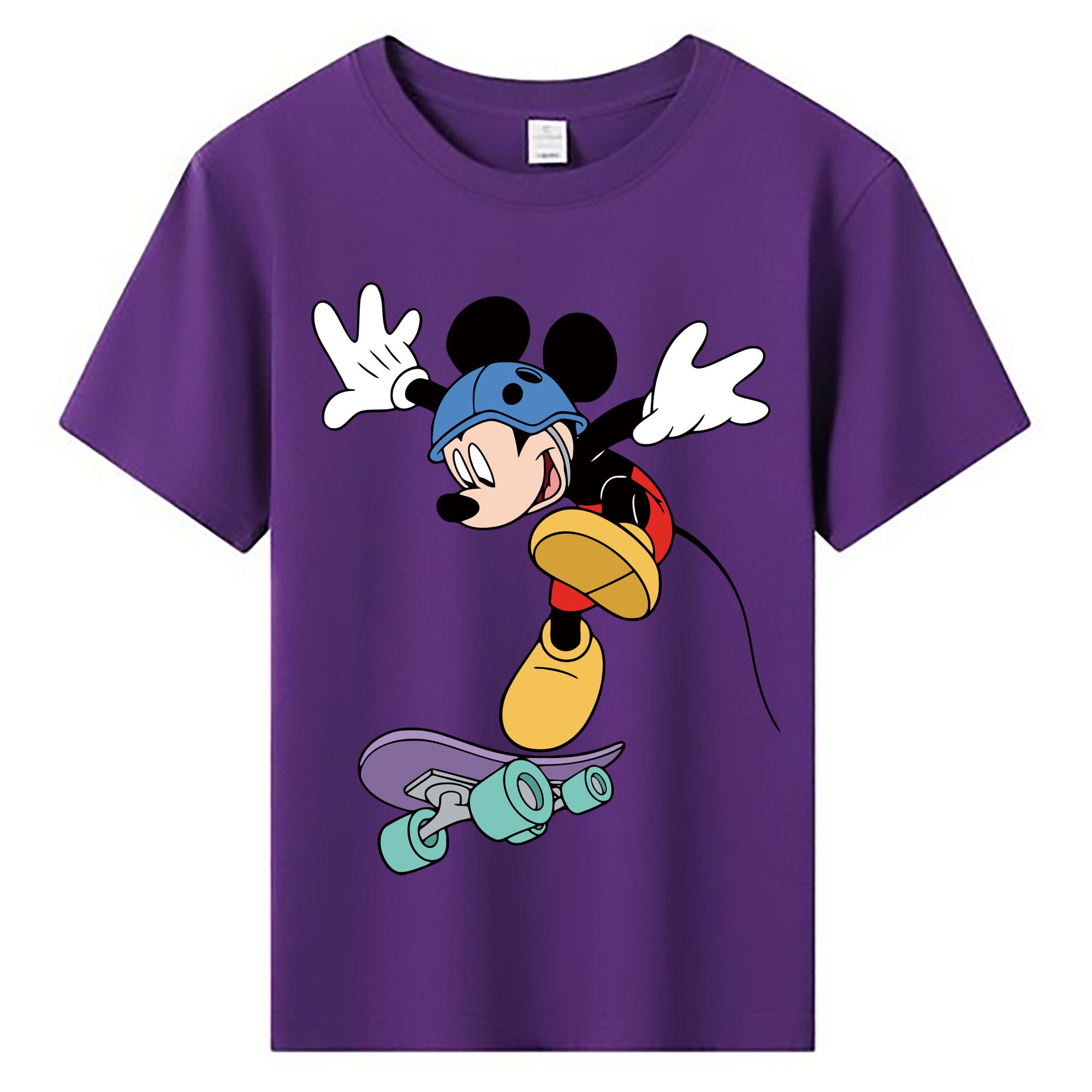 ミッキーマウス Mickey Mouse 綿100％キッズTシャツ（フロントプリント）