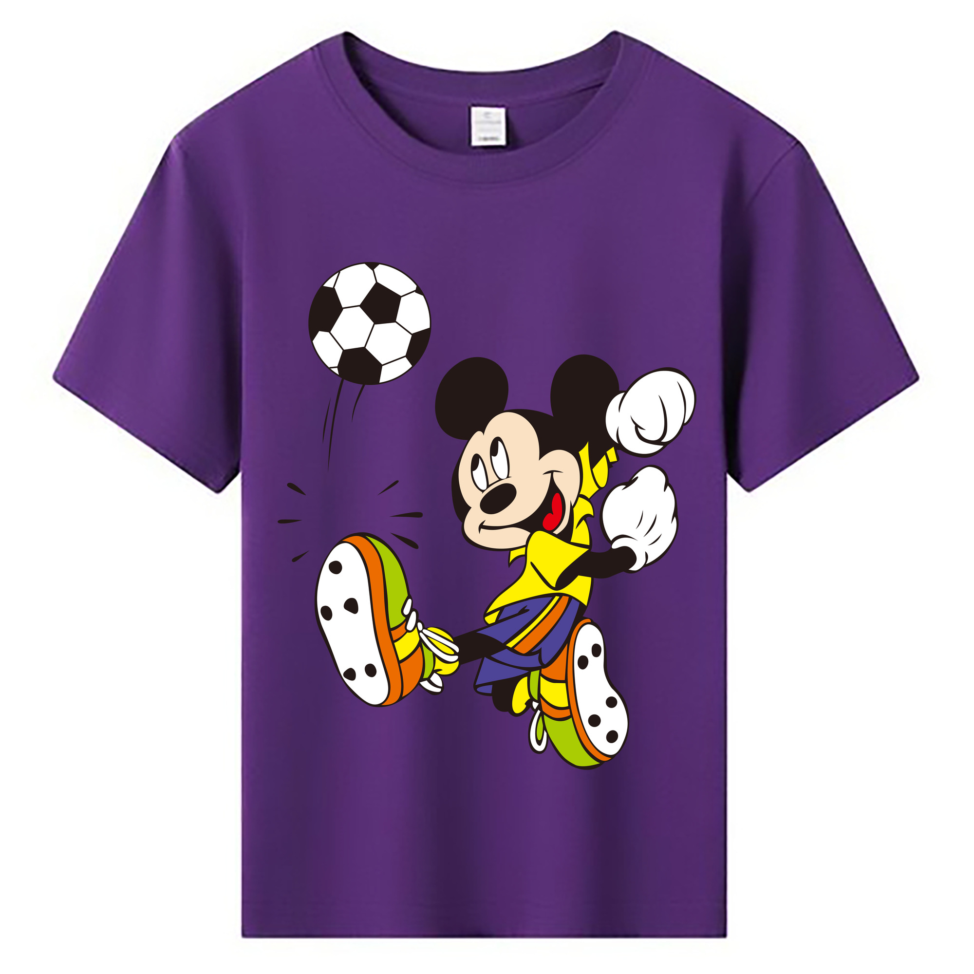 ミッキーマウス Mickey Mouse 綿100％キッズTシャツ（フロントプリント）
