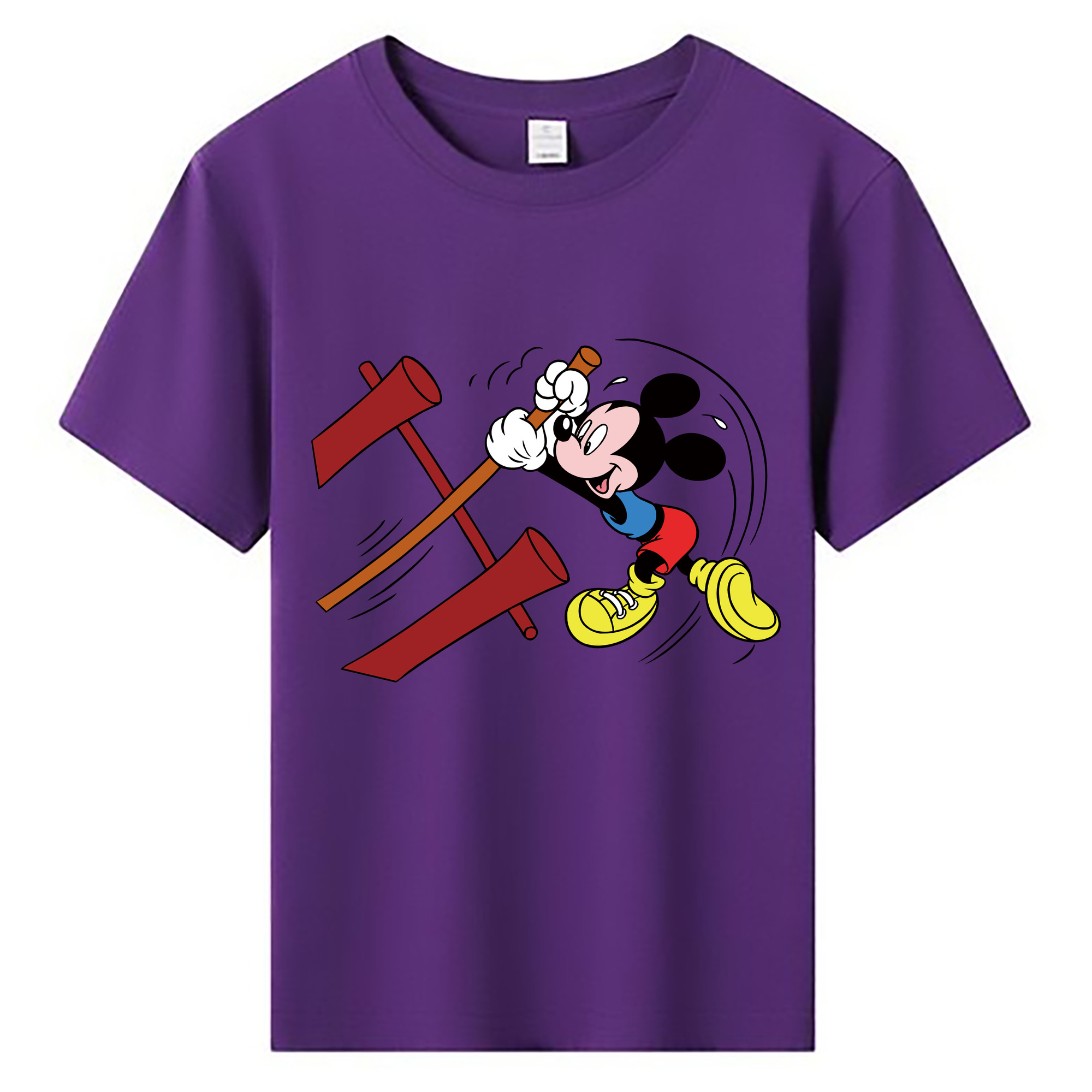 ミッキーマウス Mickey Mouse 綿100％キッズTシャツ（フロントプリント）