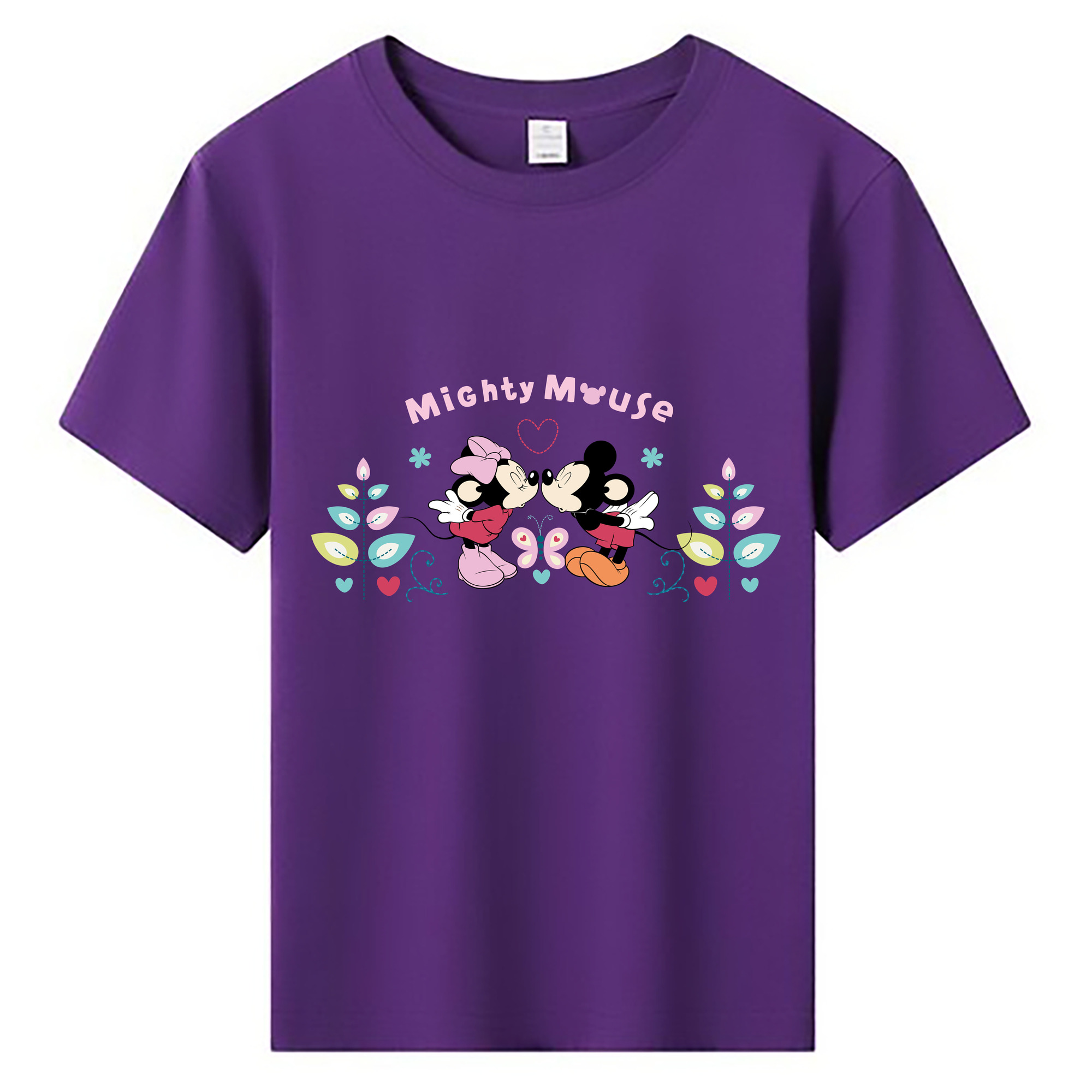 ミッキーマウス Mickey Mouse 綿100％キッズTシャツ（フロントプリント）