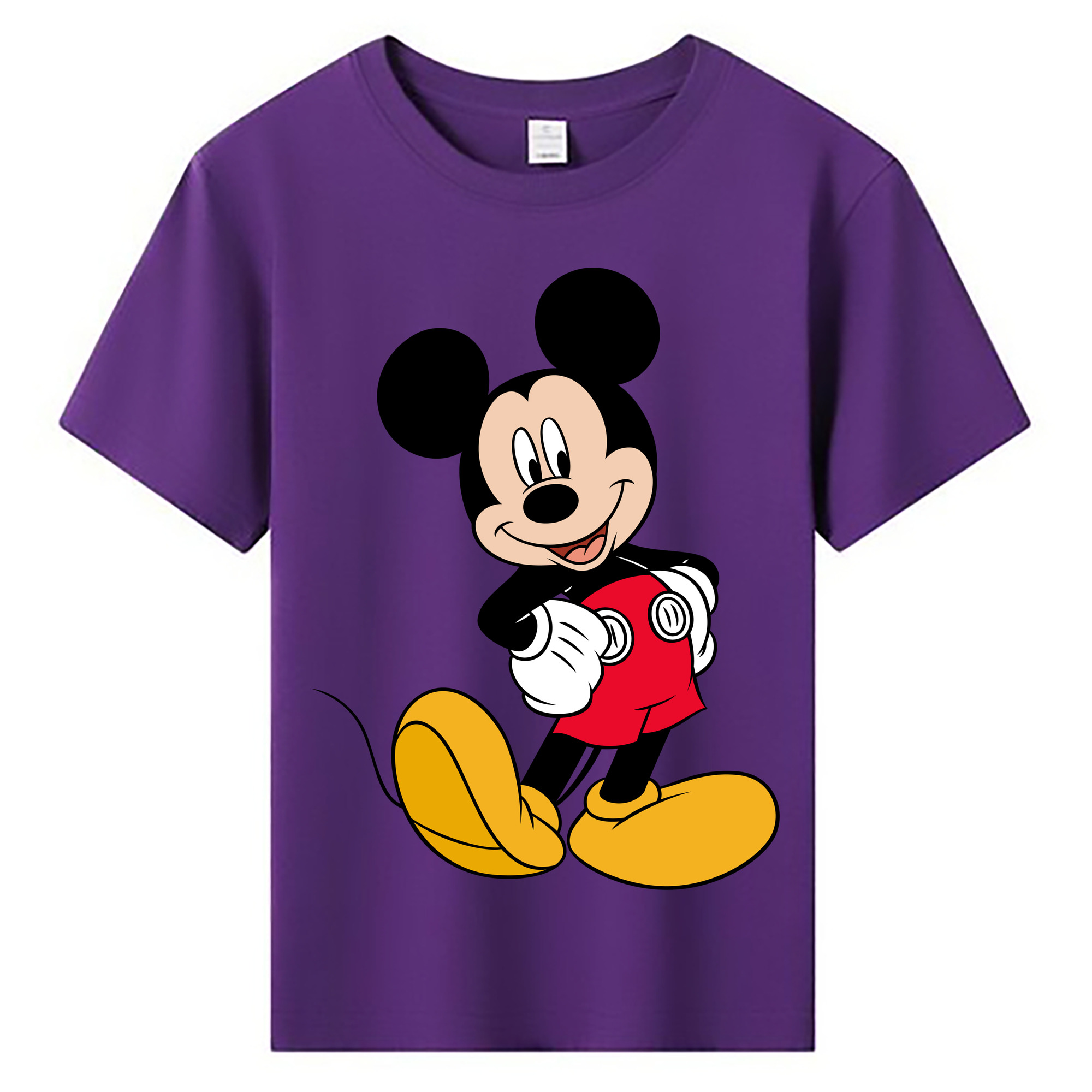 ミッキーマウス Mickey Mouse 綿100％キッズTシャツ（フロントプリント）