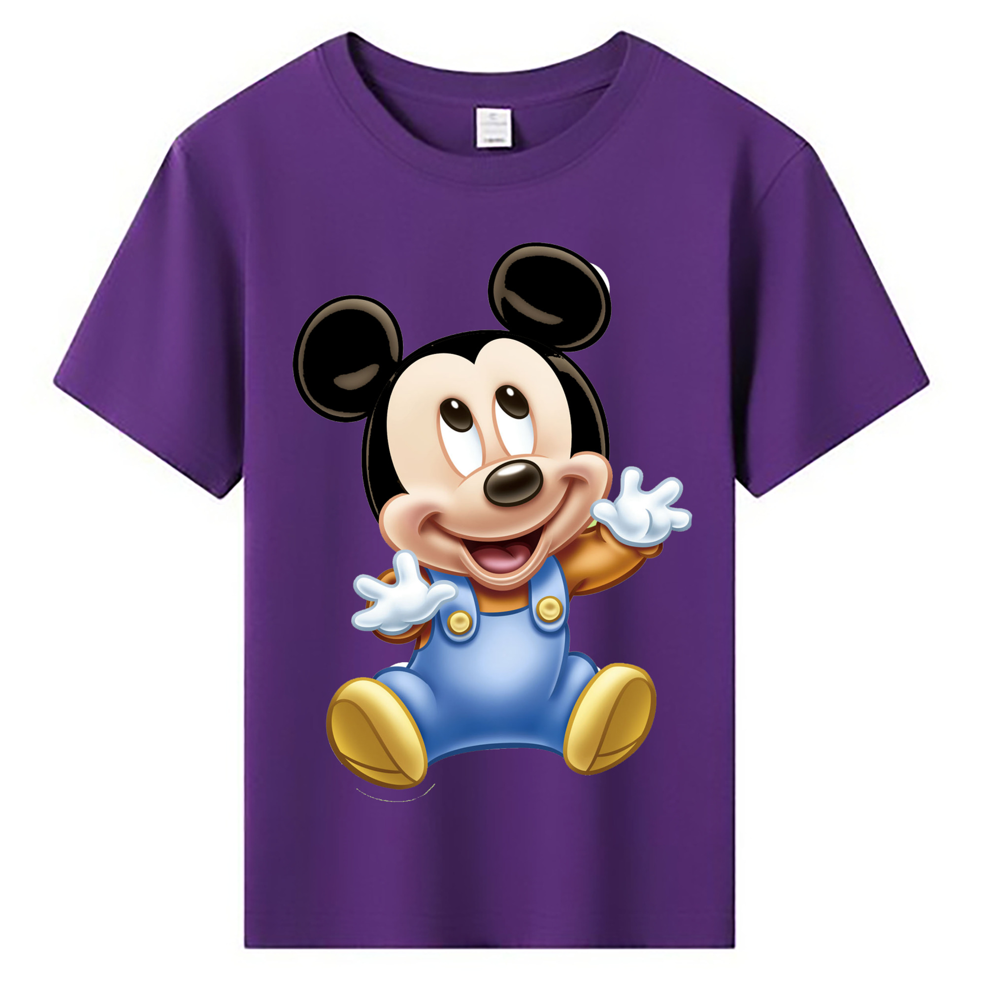 ミッキーマウス Mickey Mouse 綿100％キッズTシャツ（フロントプリント）
