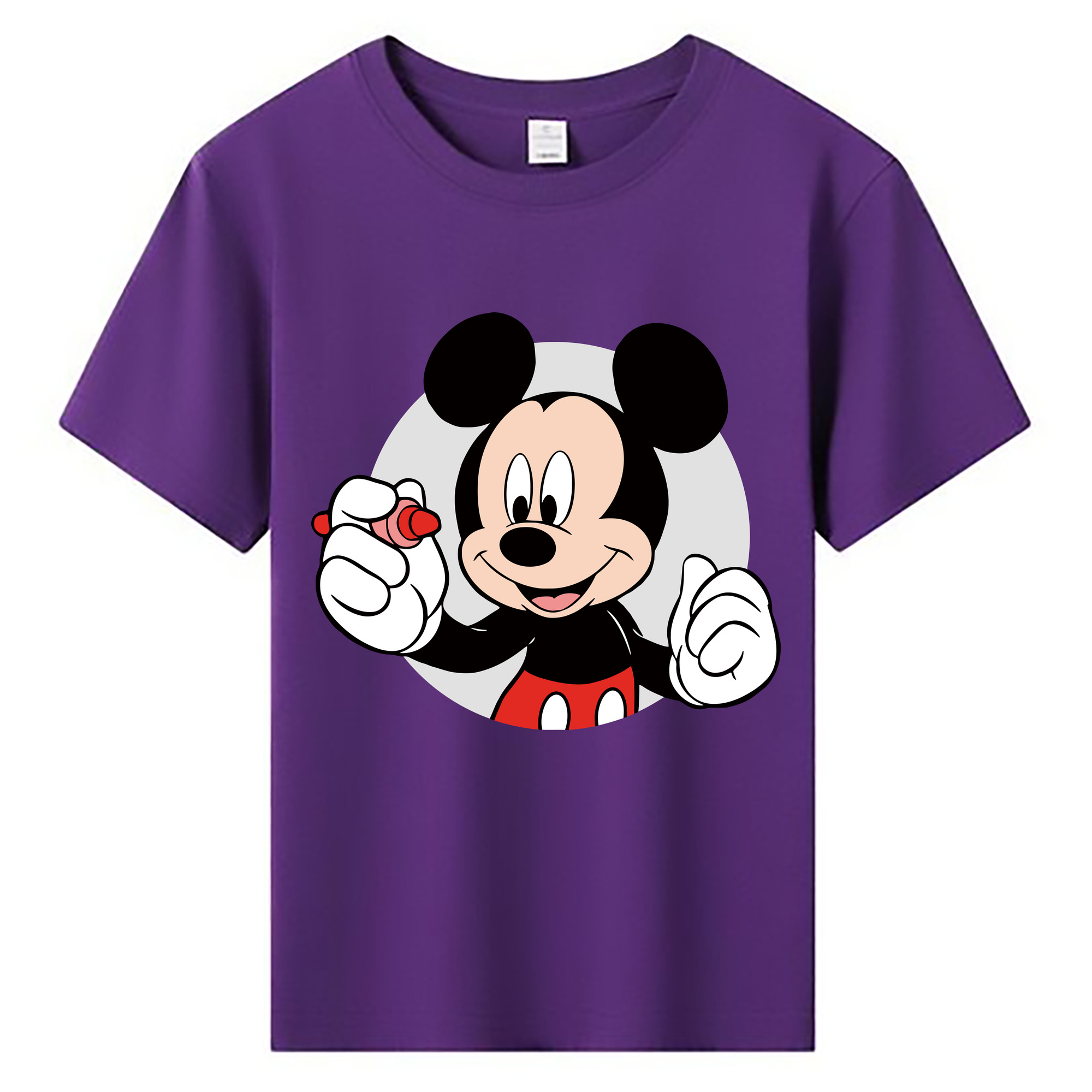 ミッキーマウス Mickey Mouse 綿100％キッズTシャツ（フロントプリント）