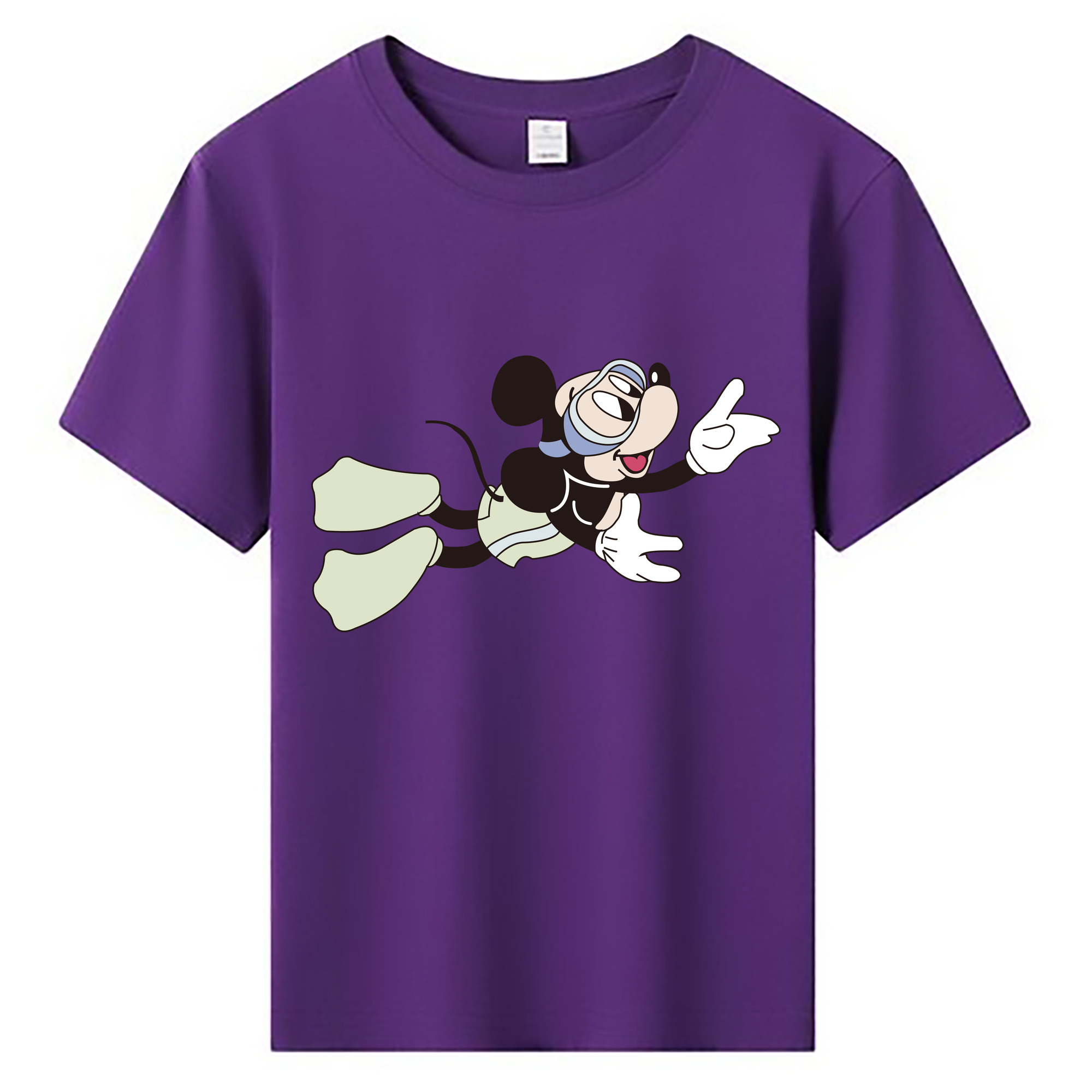 ミッキーマウス Mickey Mouse 綿100％キッズTシャツ（フロントプリント）