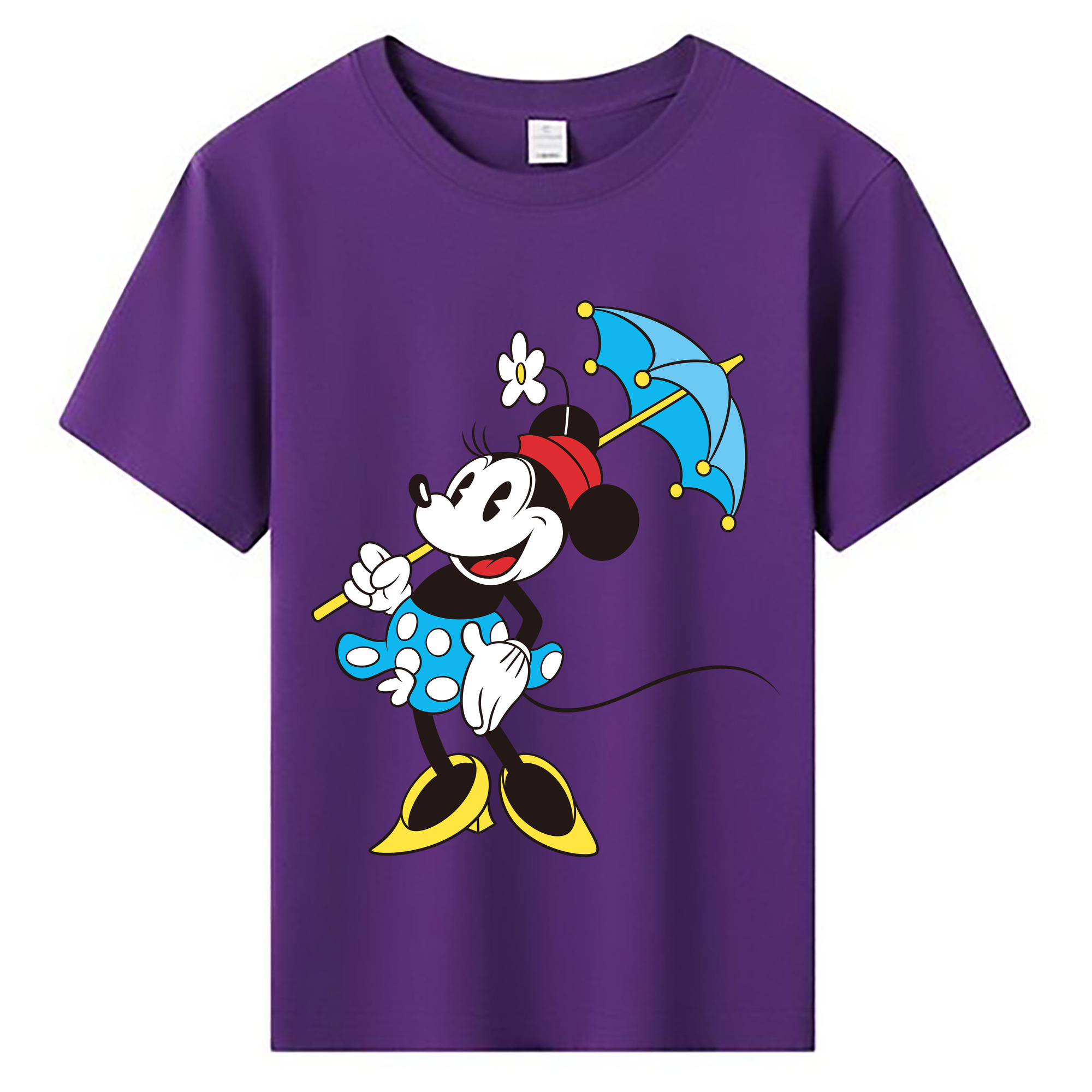 ミッキーマウス Mickey Mouse 綿100％キッズTシャツ（フロントプリント）