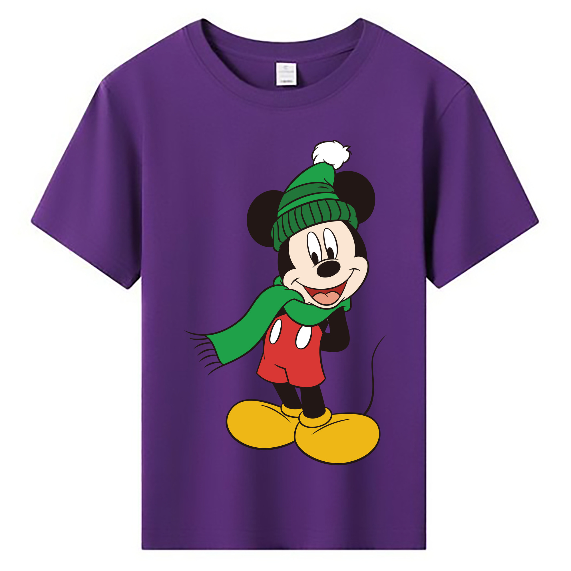ミッキーマウス Mickey Mouse 綿100％キッズTシャツ（フロントプリント）