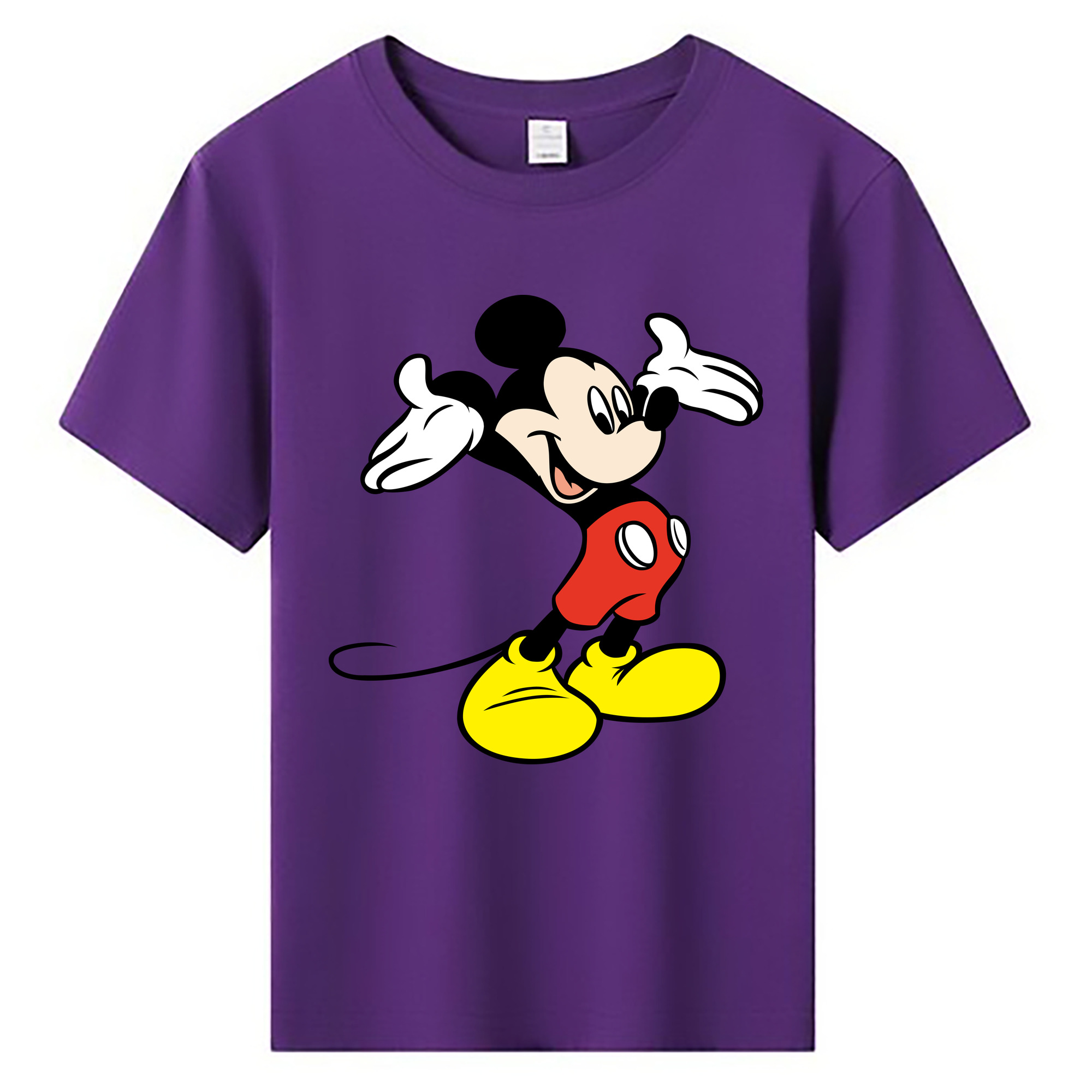 ミッキーマウス Mickey Mouse 綿100％キッズTシャツ（フロントプリント）