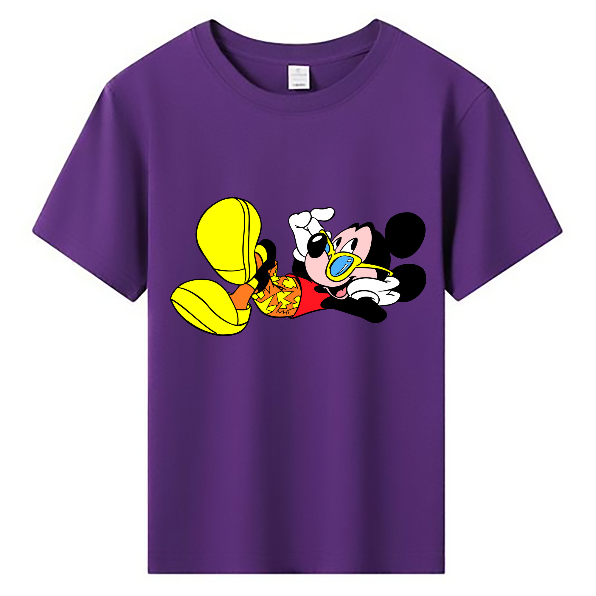 ミッキーマウス Mickey Mouse 綿100％キッズTシャツ（フロントプリント）