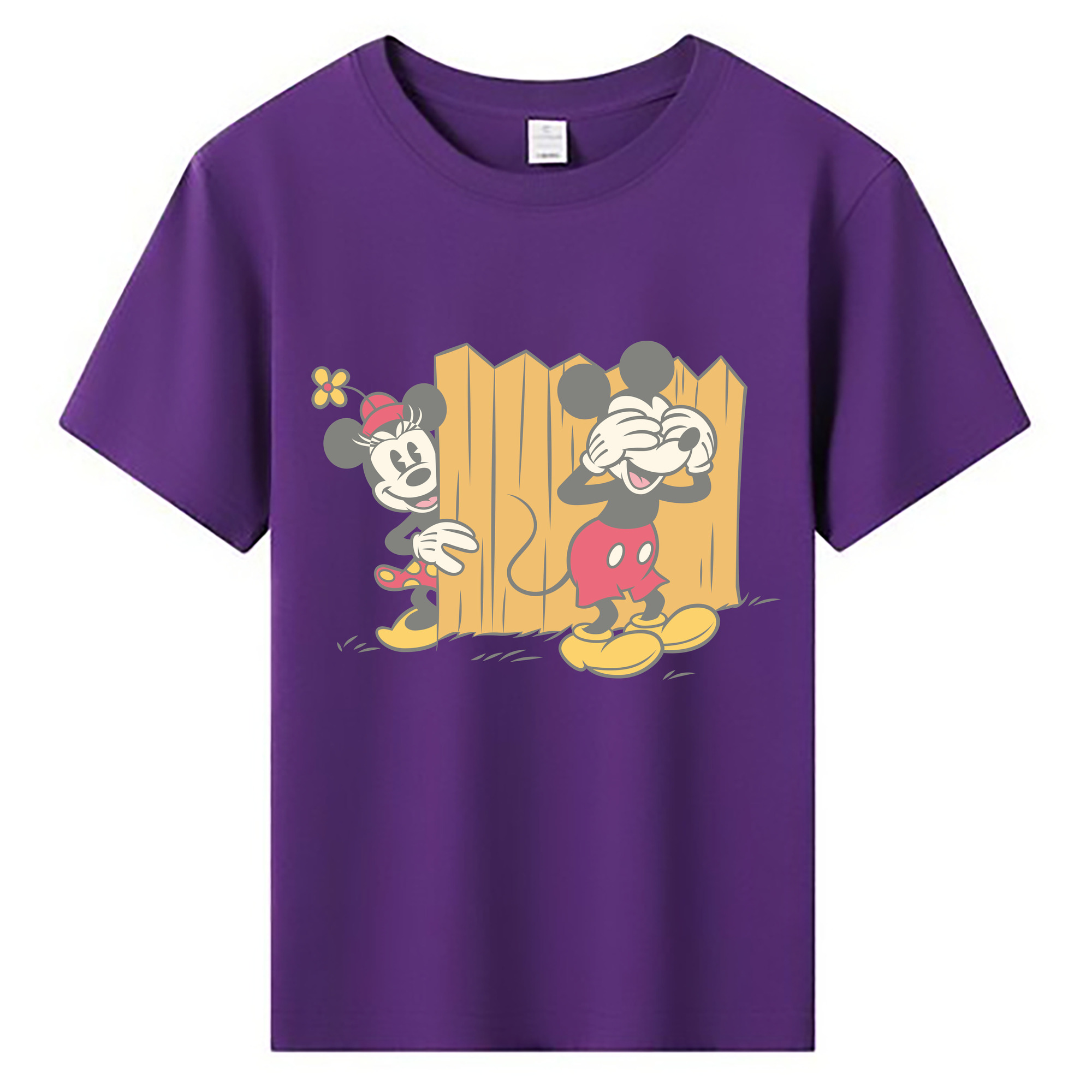 ミッキーマウス Mickey Mouse 綿100％キッズTシャツ（フロントプリント）