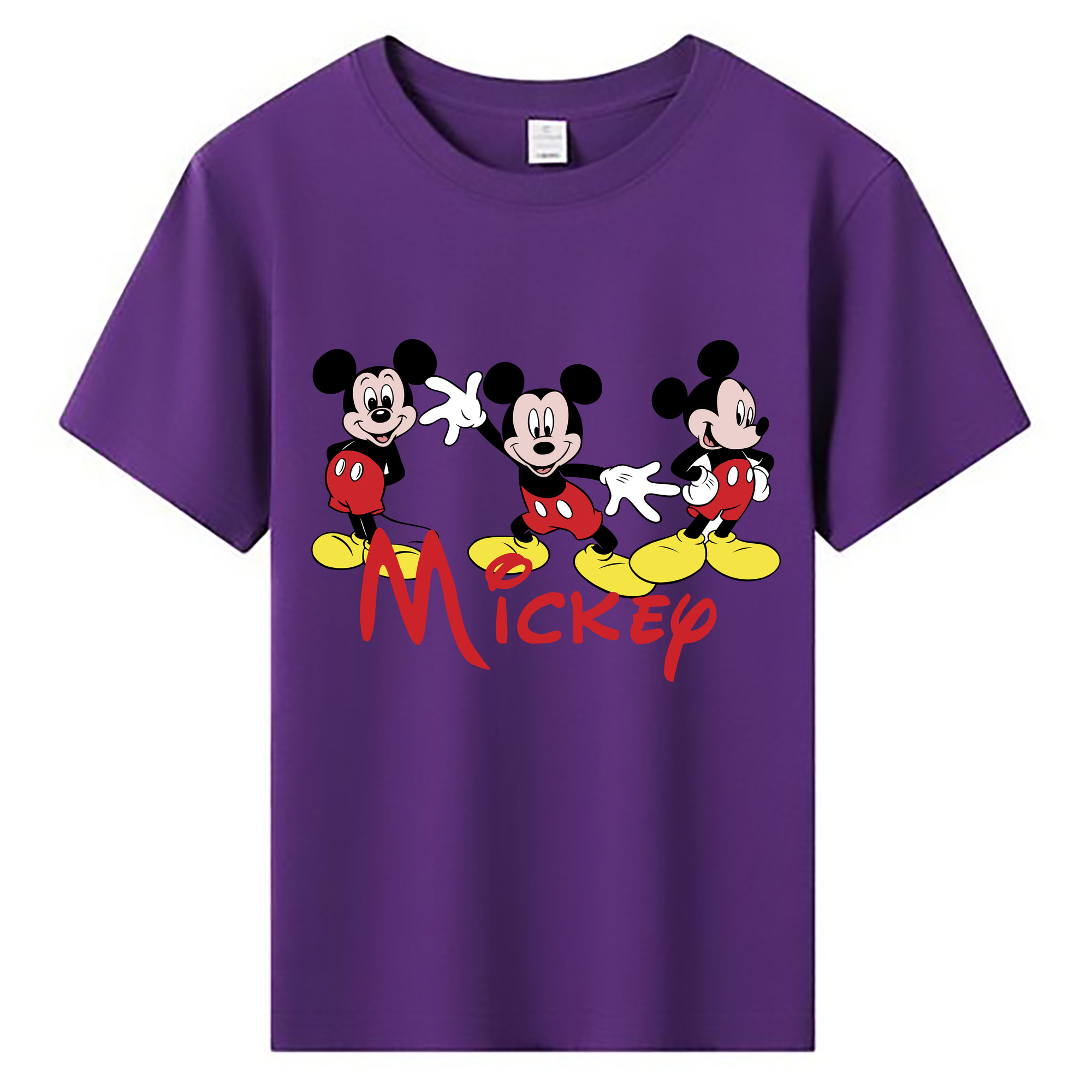 ミッキーマウス Mickey Mouse 綿100％キッズTシャツ（フロントプリント）