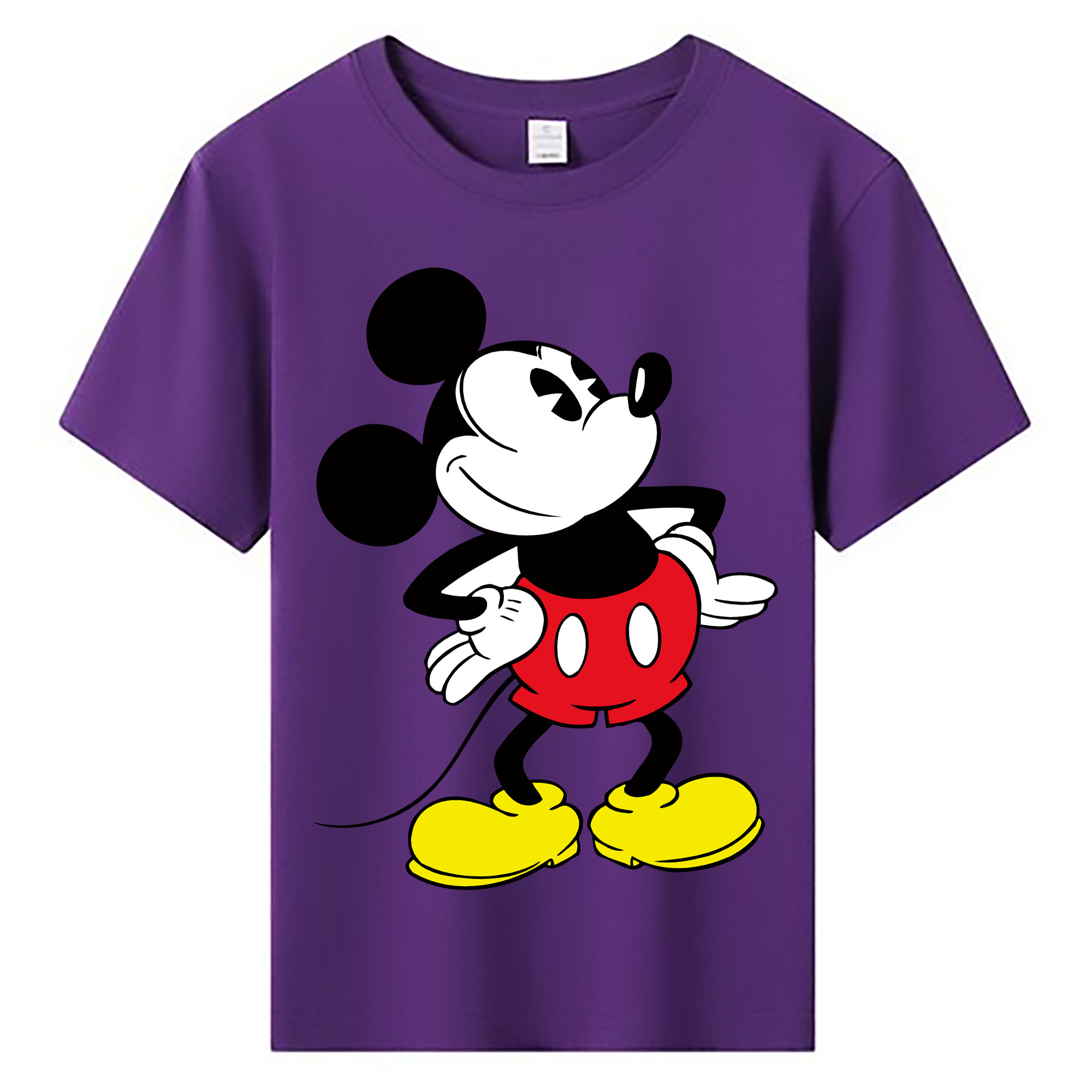 ミッキーマウス Mickey Mouse 綿100％キッズTシャツ（フロントプリント）