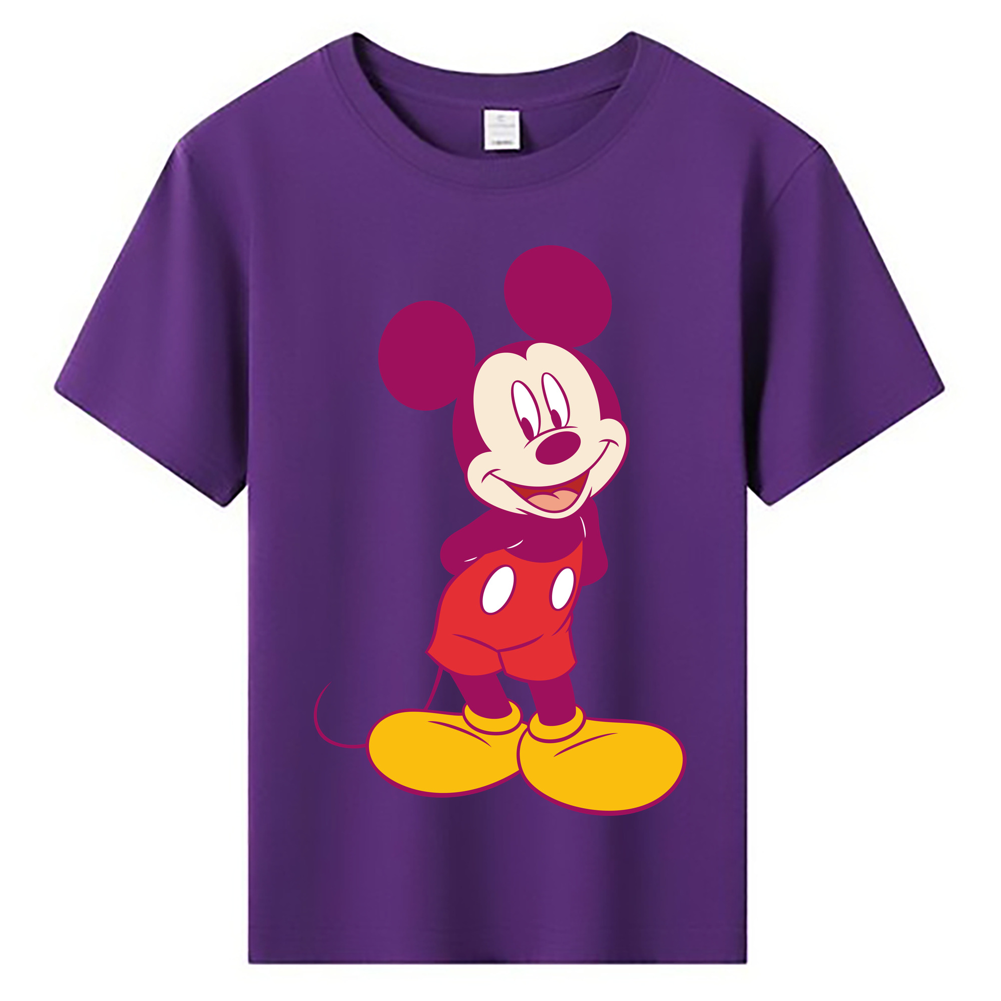 ミッキーマウス Mickey Mouse 綿100％キッズTシャツ（フロントプリント）