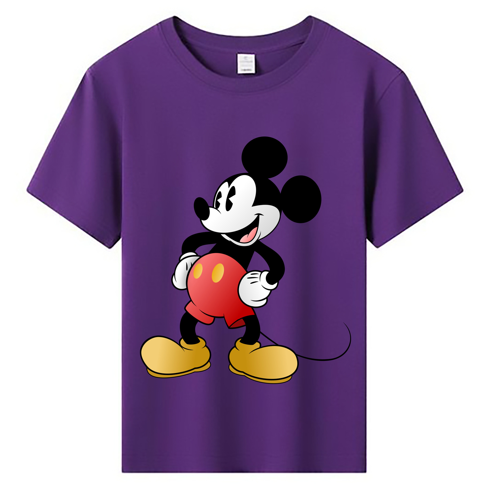 ミッキーマウス Mickey Mouse 綿100％キッズTシャツ（フロントプリント）